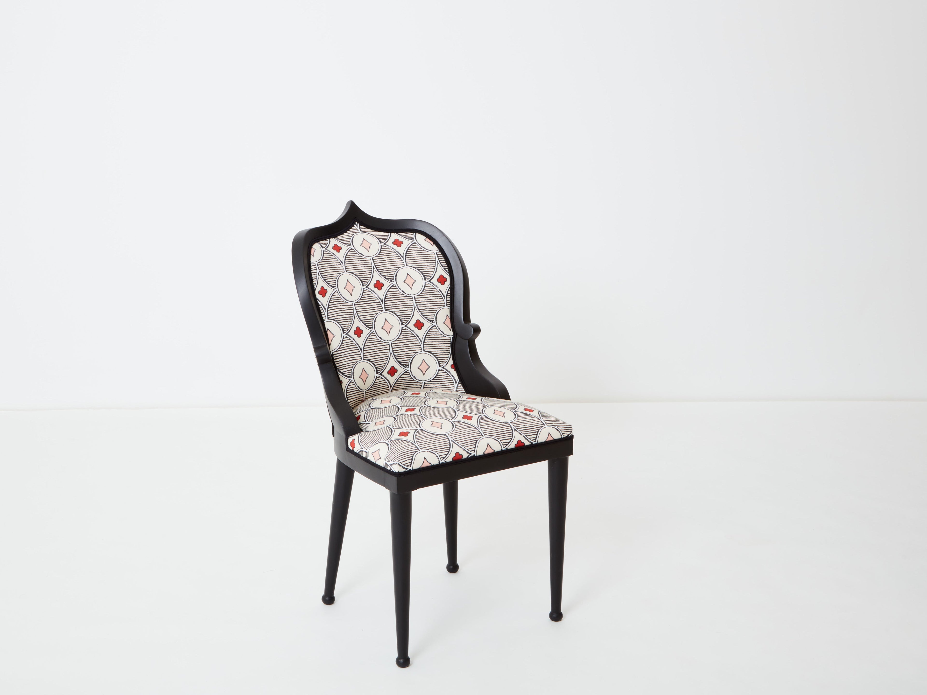 Garouste & Bonetti desk chair Palace Privilege Rubelli fabric 1980
