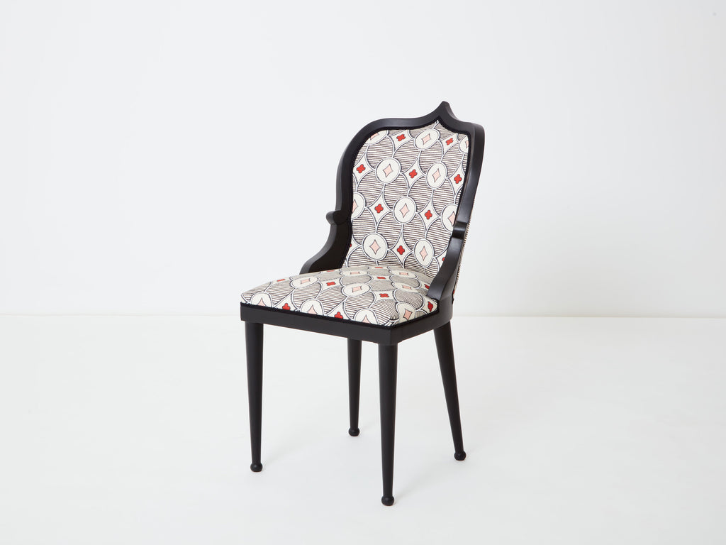 Garouste & Bonetti desk chair Palace Privilege Rubelli fabric 1980