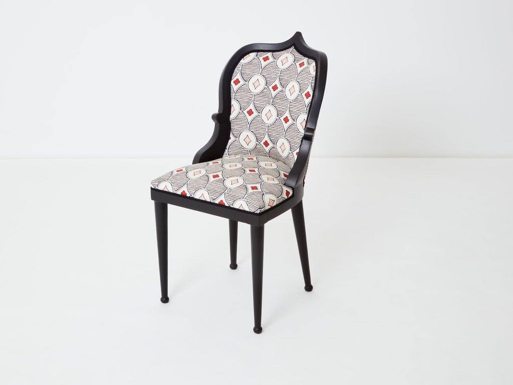Garouste & Bonetti desk chair Palace Privilege Rubelli fabric 1980