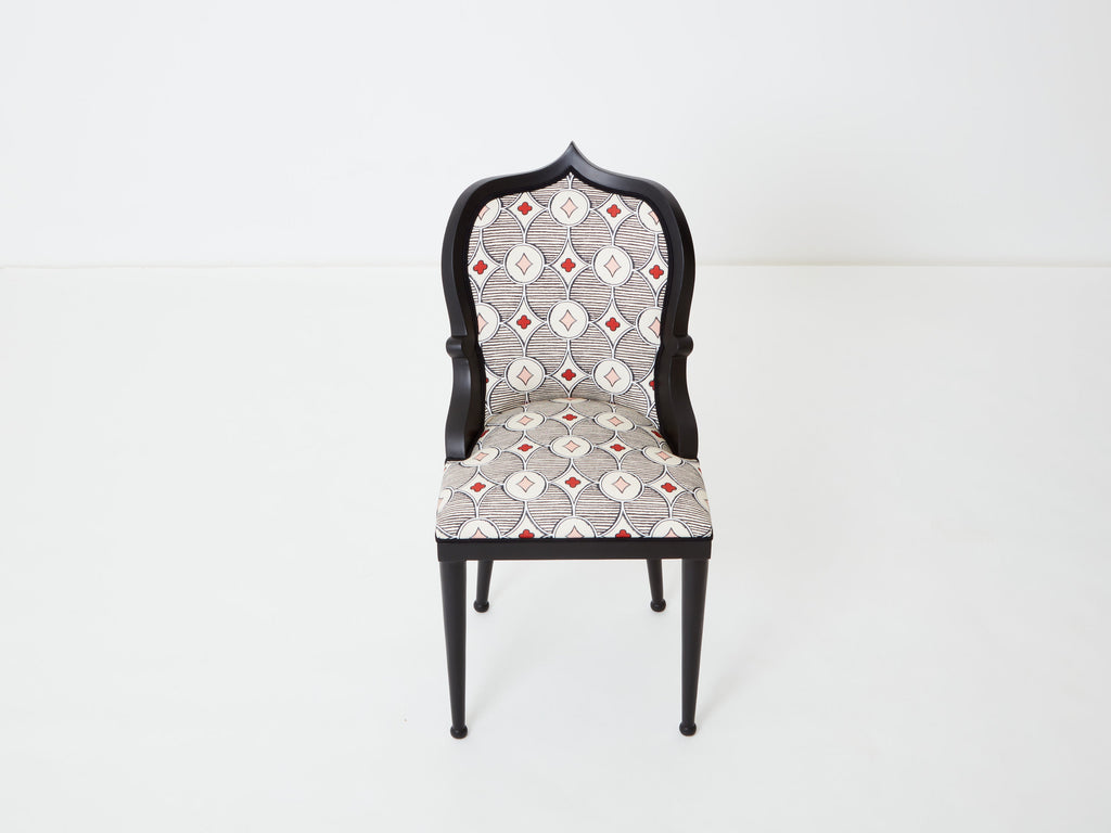 Garouste & Bonetti desk chair Palace Privilege Rubelli fabric 1980