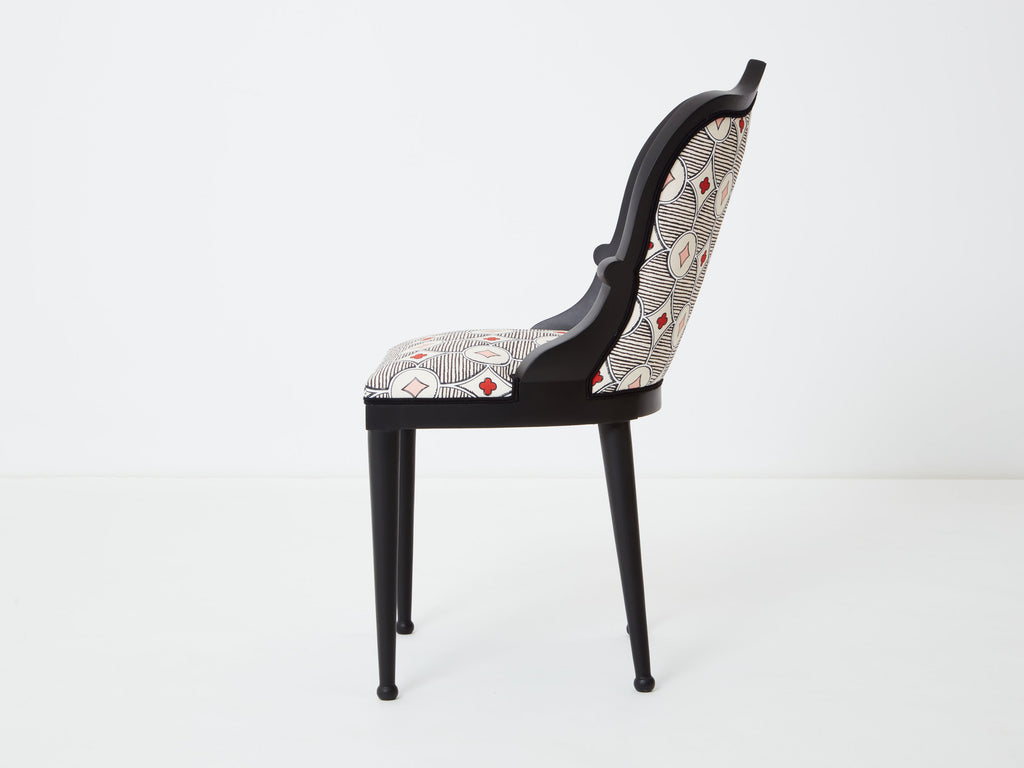 Garouste & Bonetti desk chair Palace Privilege Rubelli fabric 1980