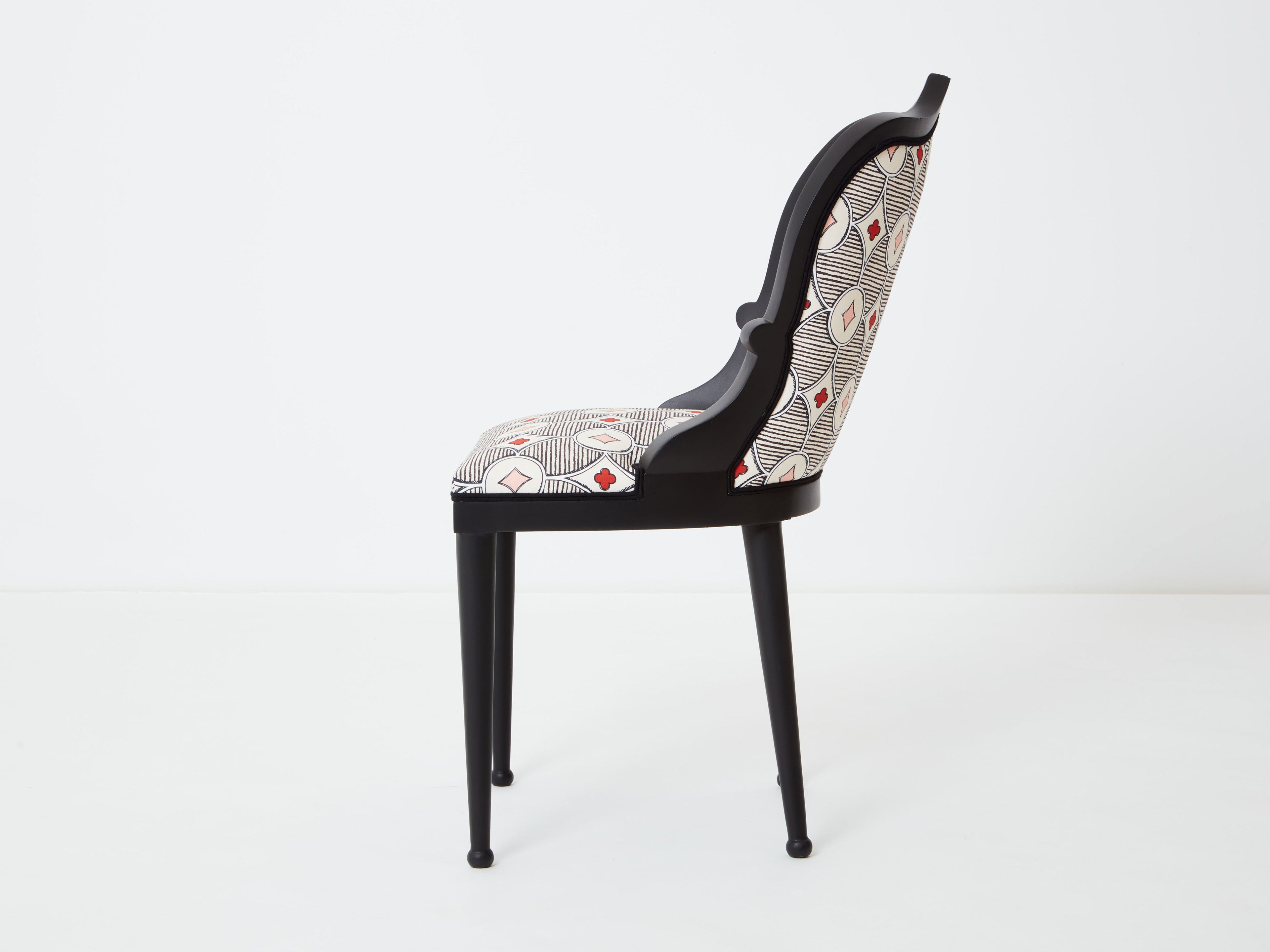 Garouste & Bonetti desk chair Palace Privilege Rubelli fabric 1980