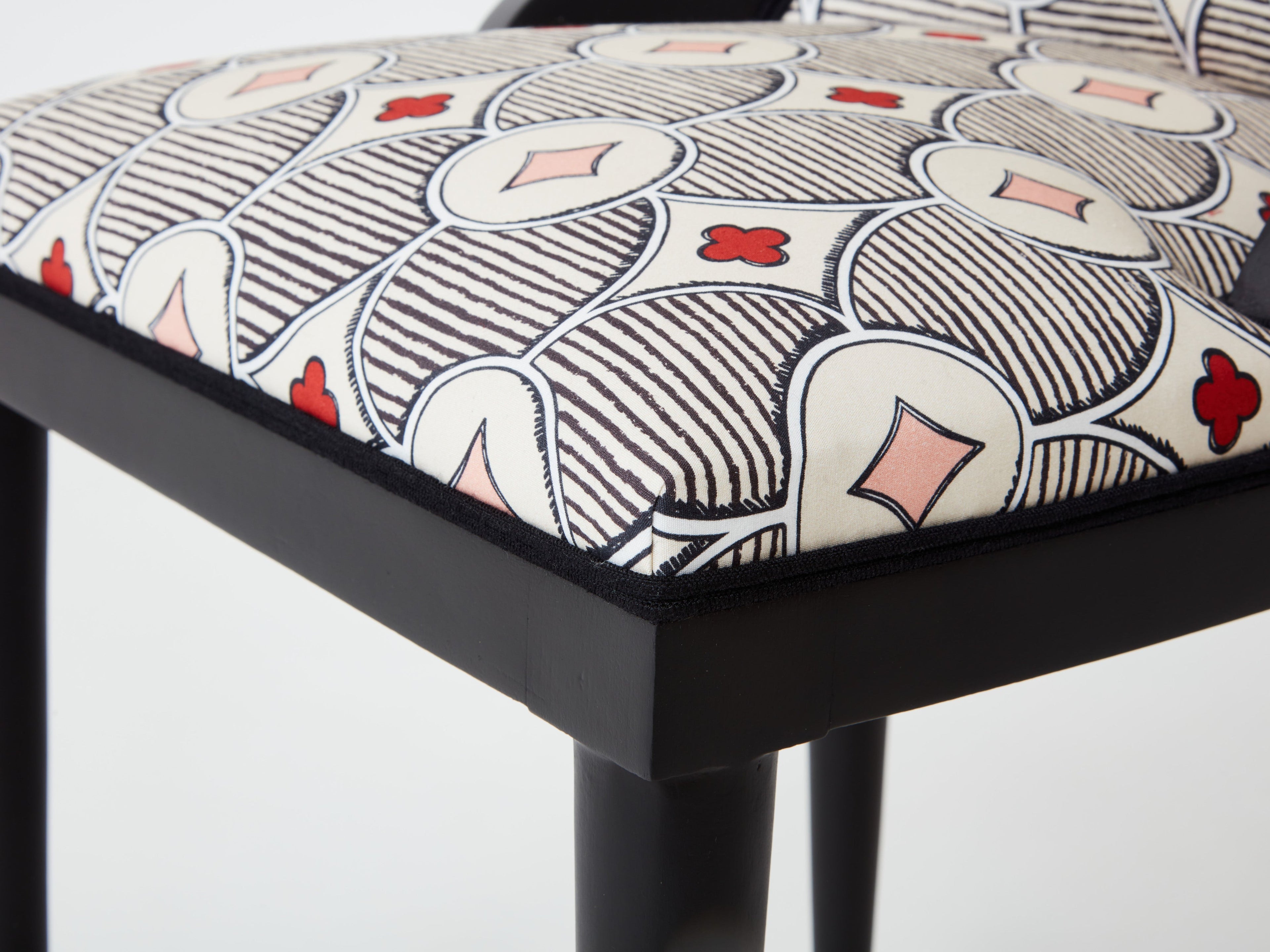 Garouste & Bonetti desk chair Palace Privilege Rubelli fabric 1980