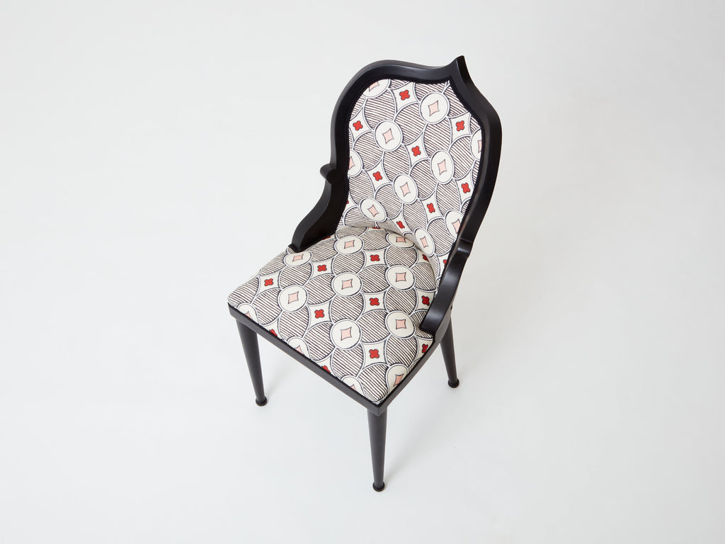 Garouste & Bonetti desk chair Palace Privilege Rubelli fabric 1980