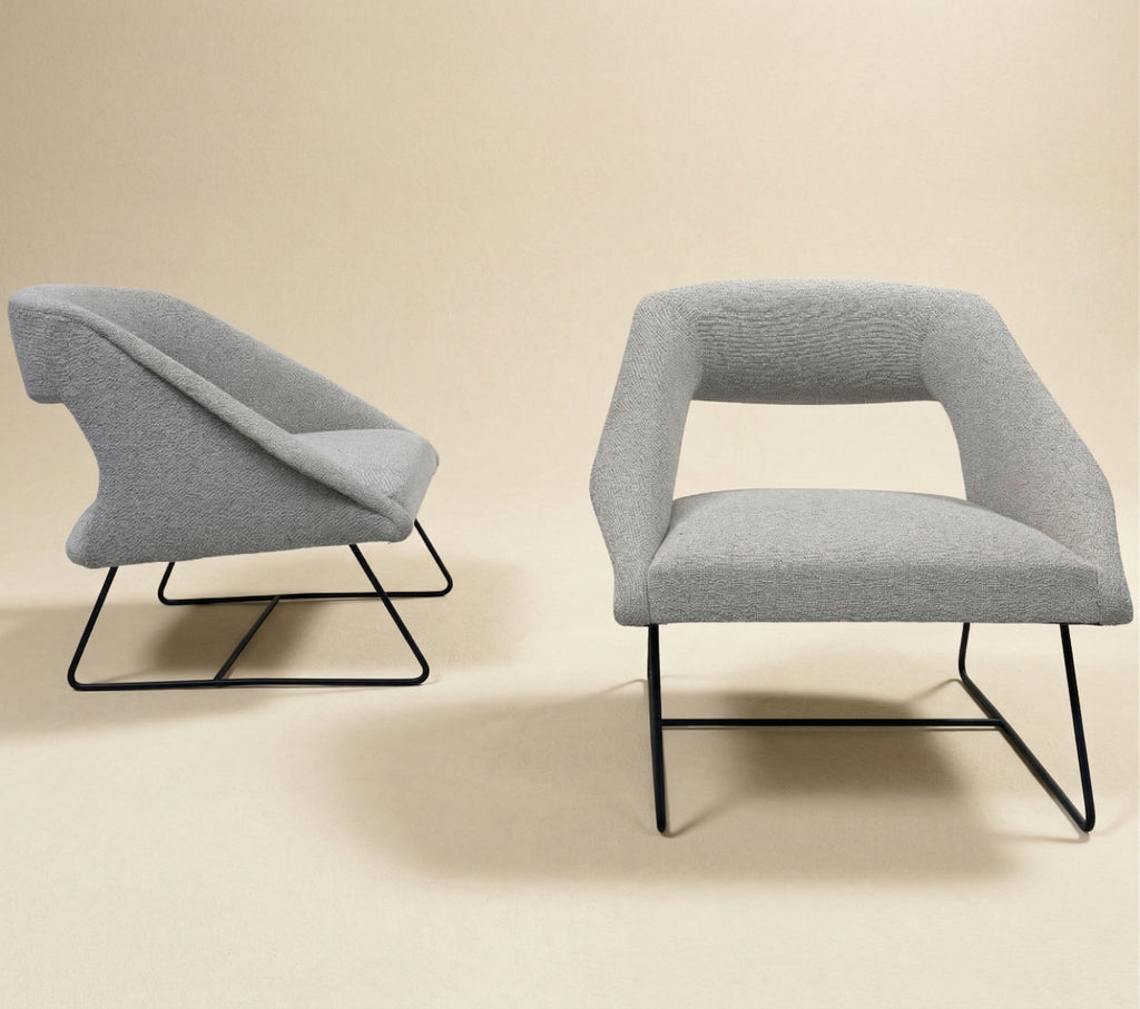 Pair of armchairs by Louis Paolozzi