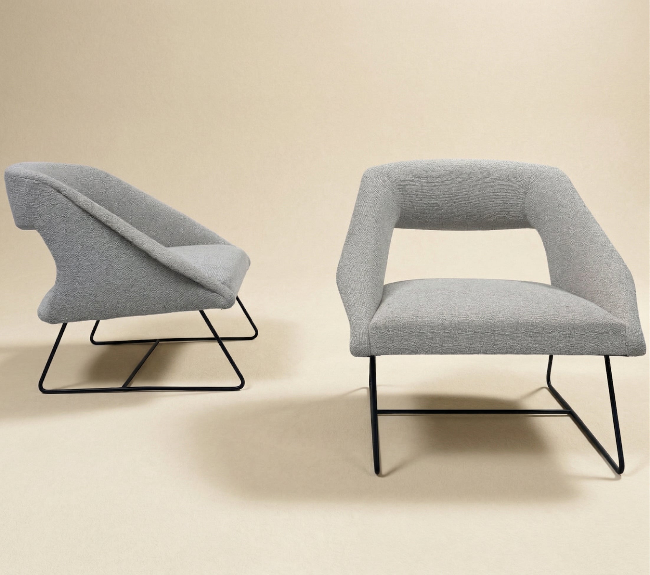 Pair of armchairs by Louis Paolozzi