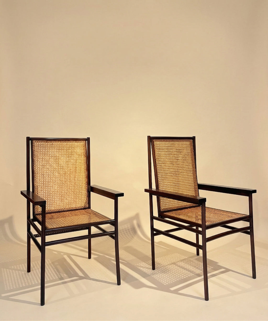 Scarce pair of estolril chairs by Joaquim Tenreiro