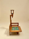 Side table with floorlamp by Guillerme et  Chambron