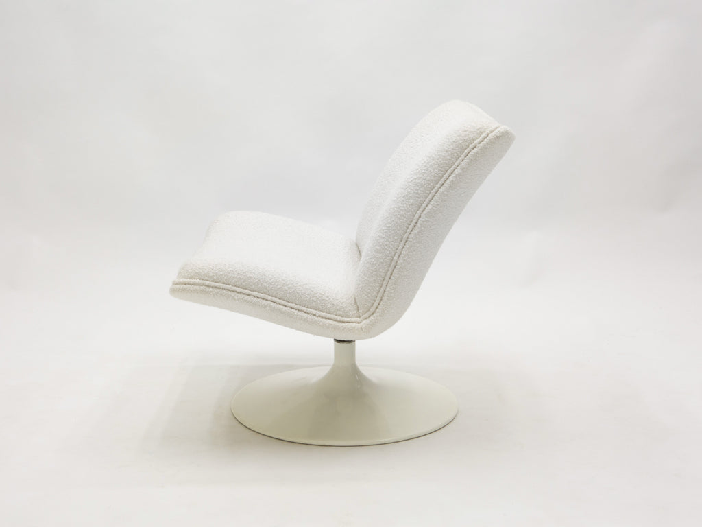 Geoffrey Harcourt for Artifort F504 swivel lounge chair bouclé 1960s