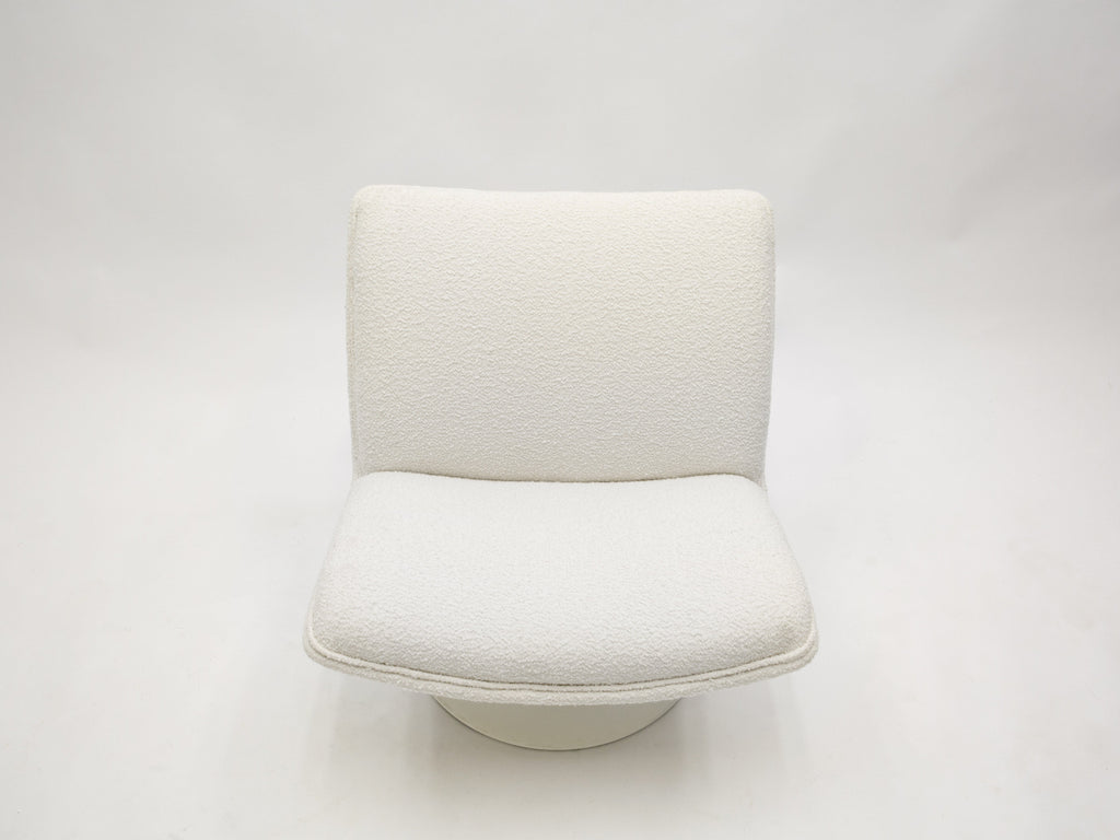 Geoffrey Harcourt for Artifort F504 swivel lounge chair bouclé 1960s