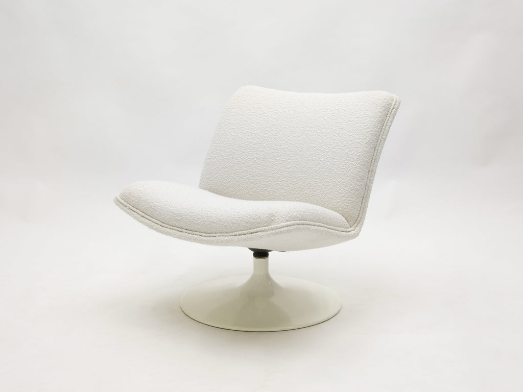 Geoffrey Harcourt for Artifort F504 swivel lounge chair bouclé 1960s