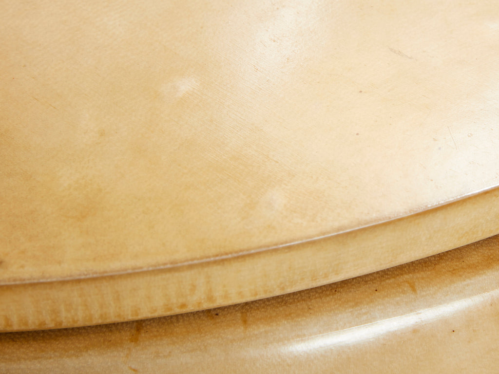 Gilded wood and parchment center table attr. Maurice Dufrène. 1930s