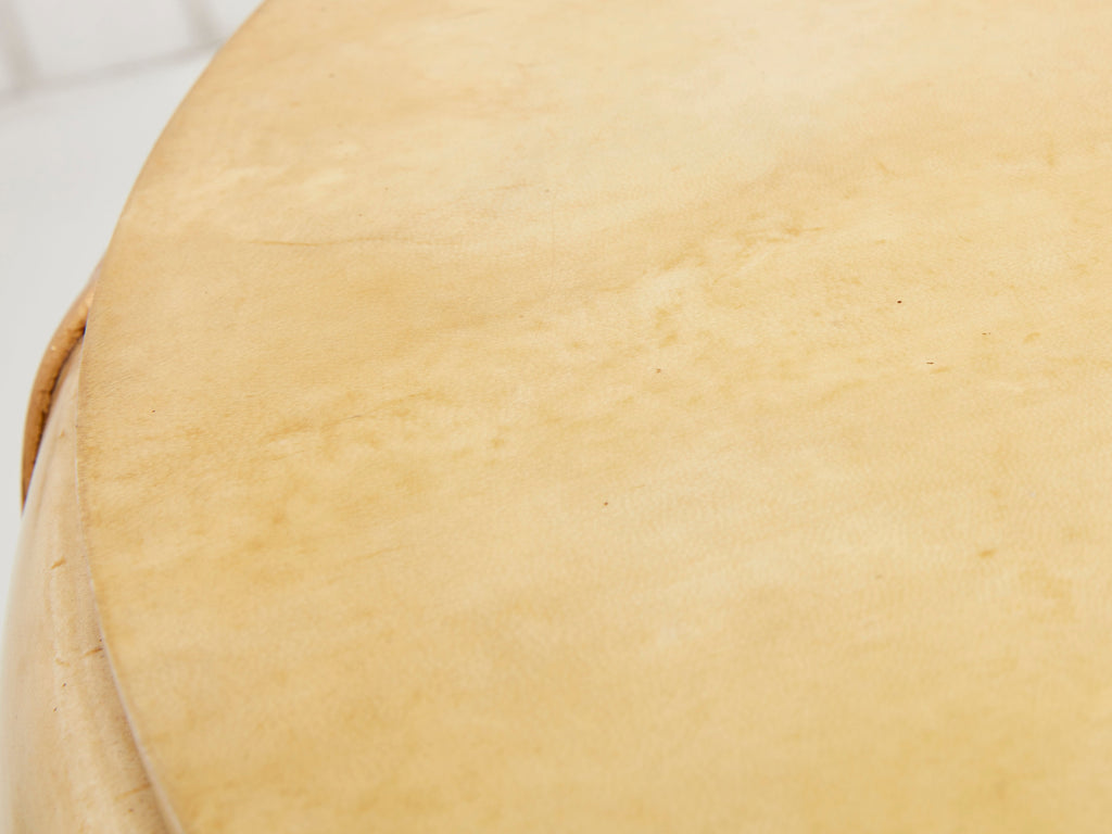 Gilded wood and parchment center table attr. Maurice Dufrène. 1930s