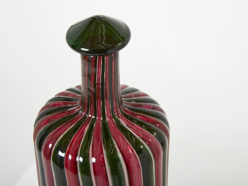 Gio Ponti Paolo Venini Murano glass bottle Morandiana series 1982