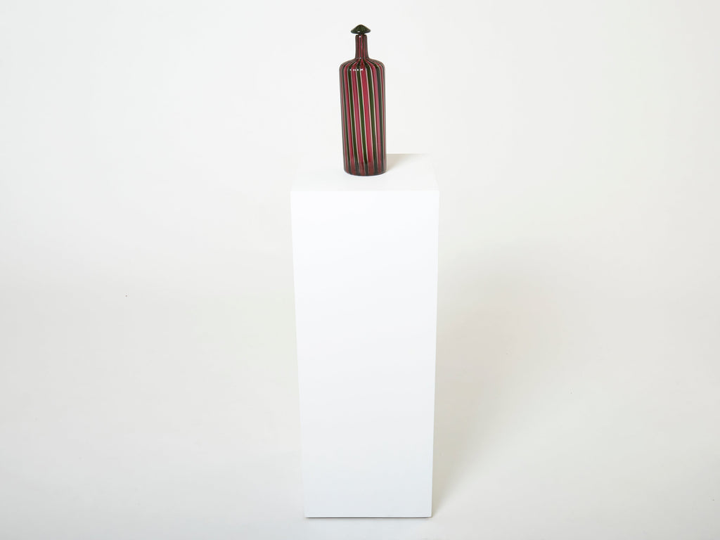 Gio Ponti Paolo Venini Murano glass bottle Morandiana series 1982