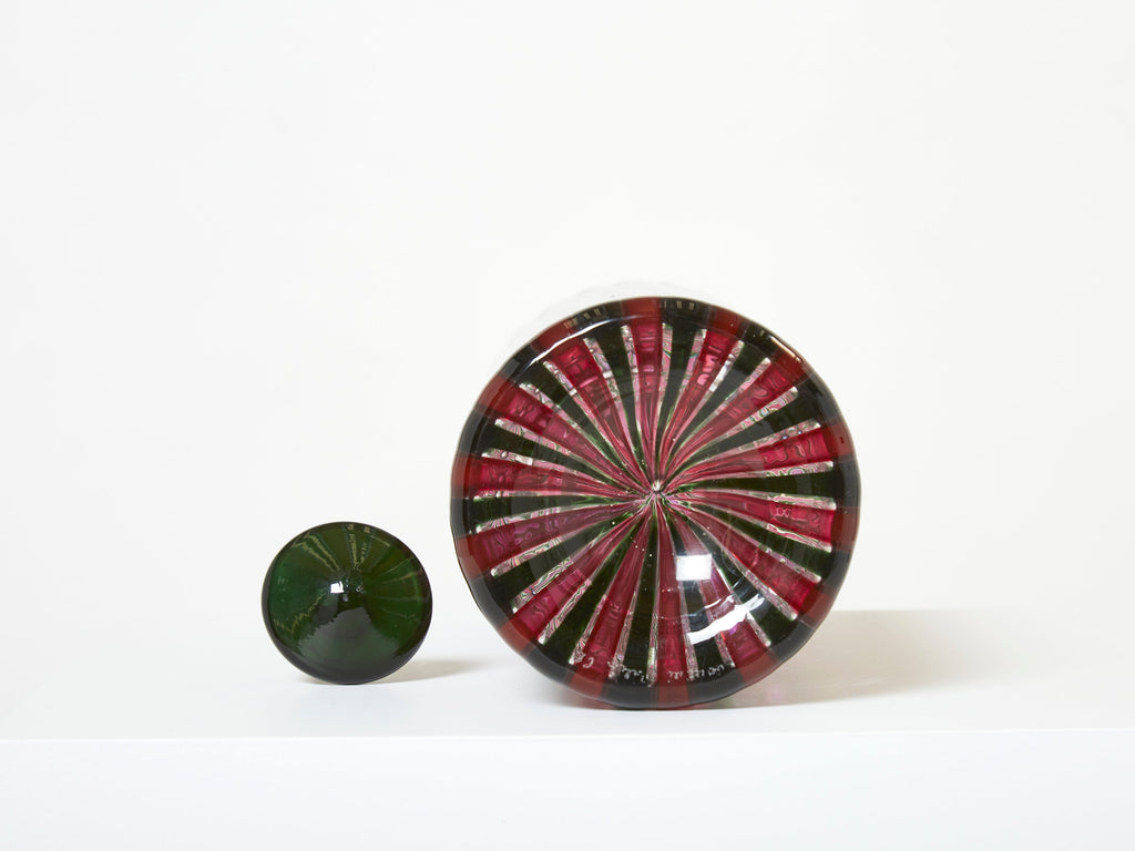 Gio Ponti Paolo Venini Murano glass bottle Morandiana series 1982