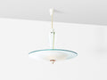 Gio Ponti for Fontana Arte brass crystal frosted glass chandelier 1938