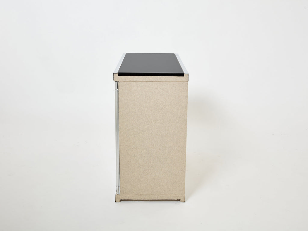 Guido Faleschini for Hermès sideboard cabinets lacquered steel leather 1970s