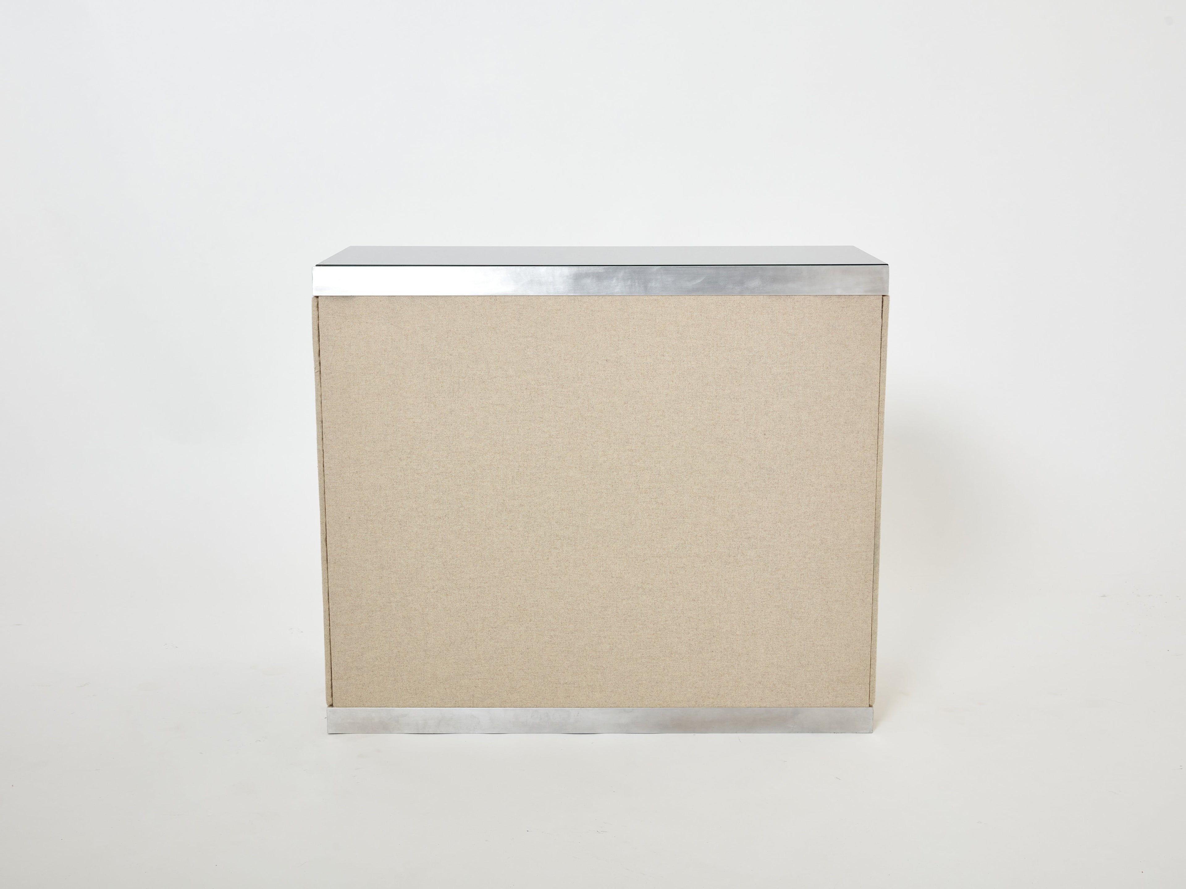Guido Faleschini for Hermès sideboard cabinets lacquered steel leather 1970s