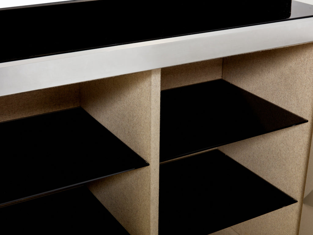 Guido Faleschini for Hermès sideboard cabinets lacquered steel leather 1970s