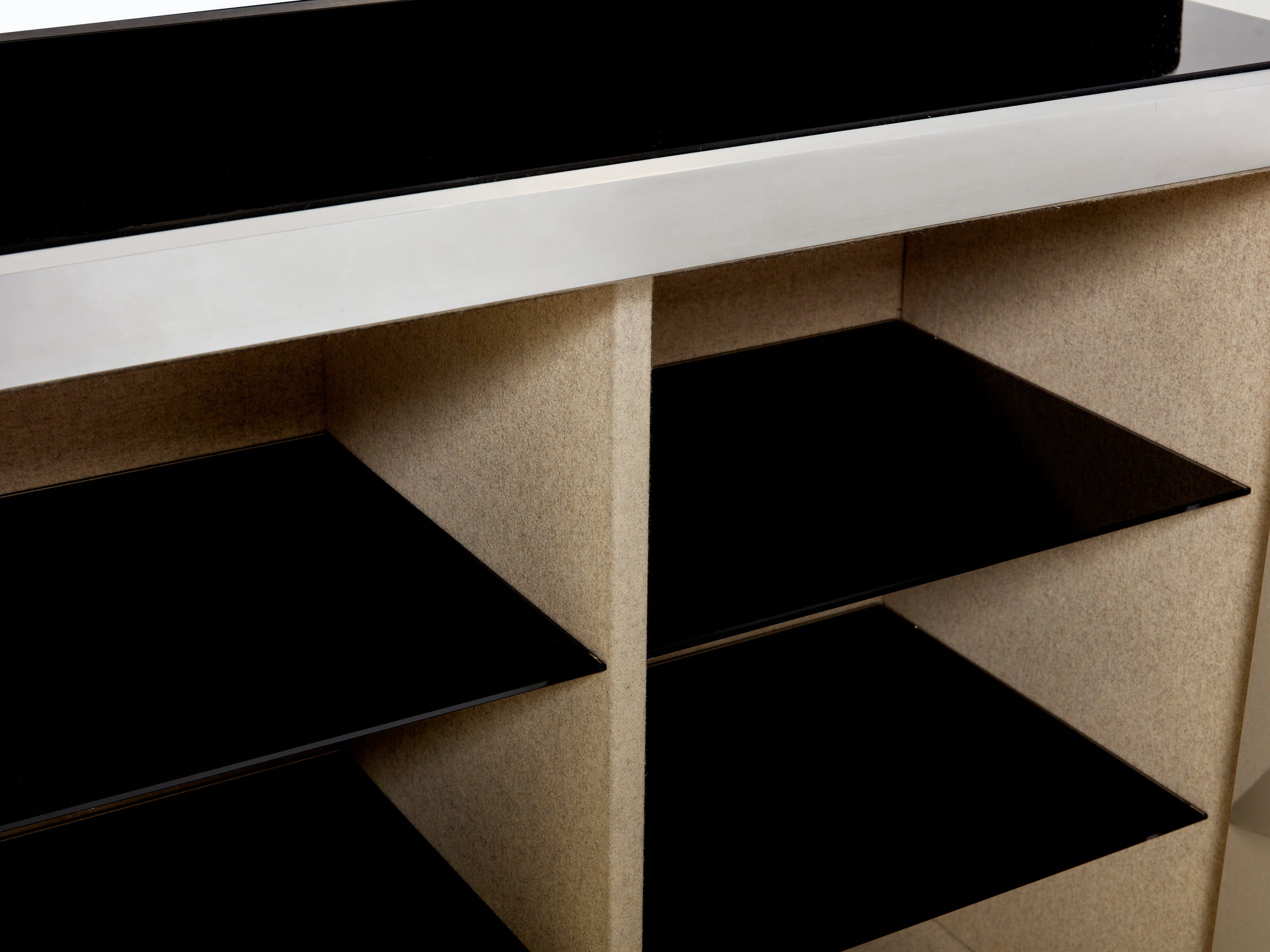 Guido Faleschini for Hermès sideboard cabinets lacquered steel leather 1970s