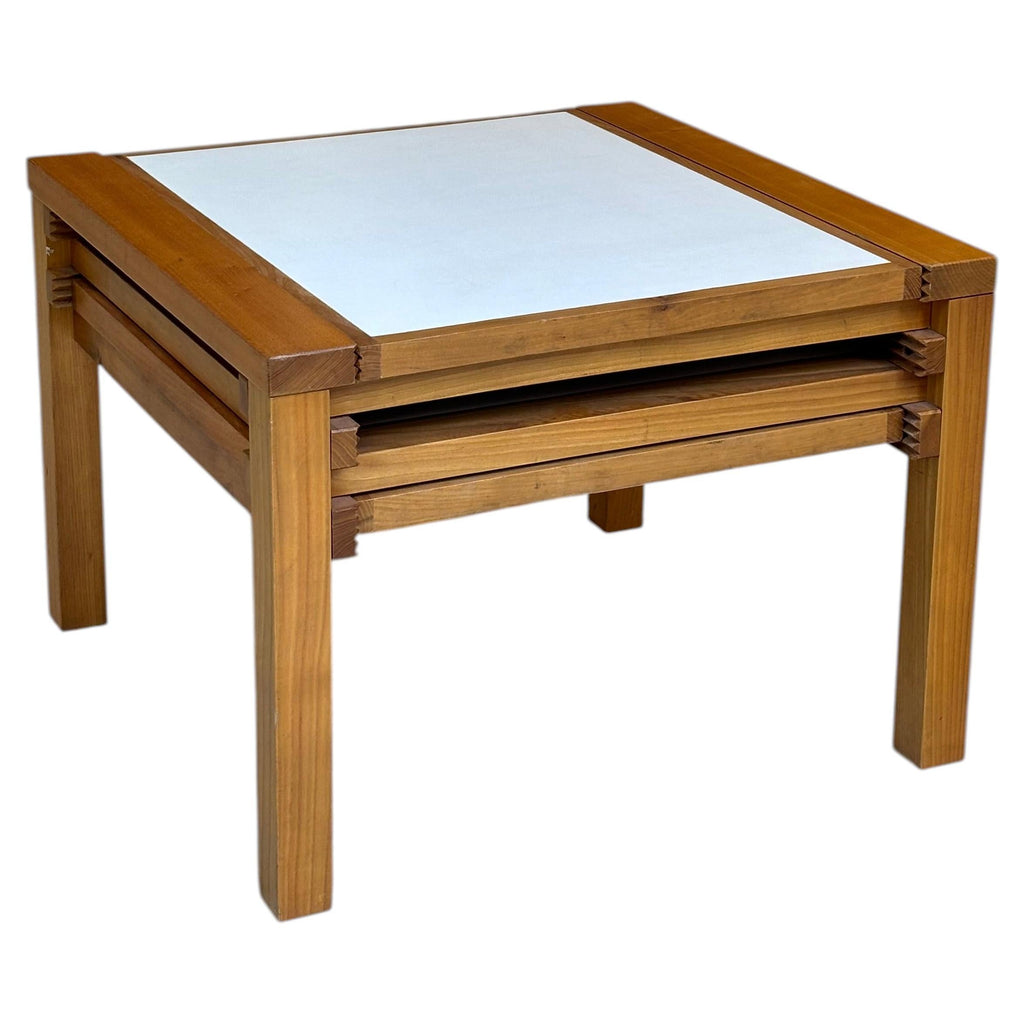 Modulable Coffee tablewith three top by Bernard Vuarnesson, circa 1970