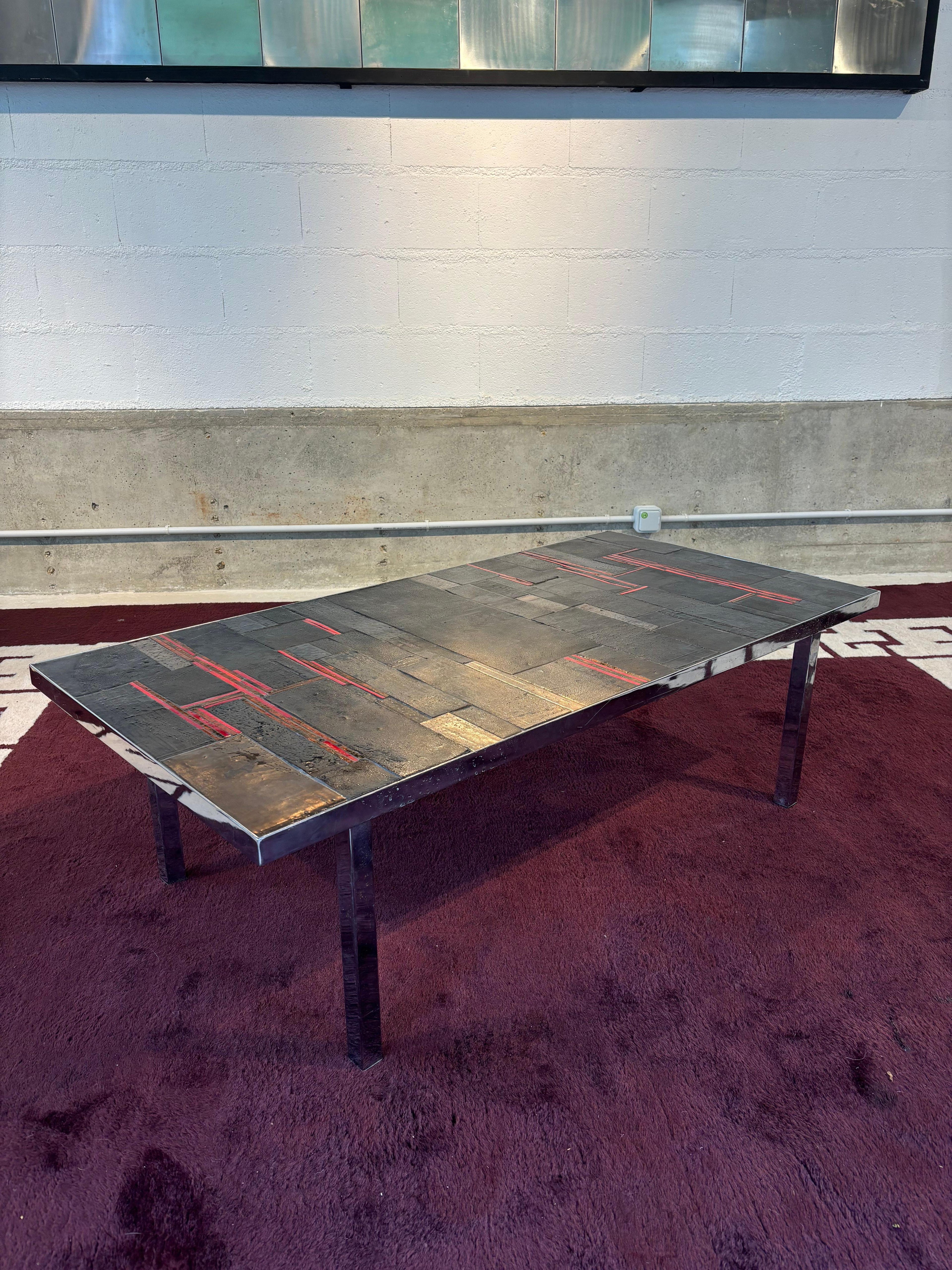 Incredible and massive Pia Manu coffee table