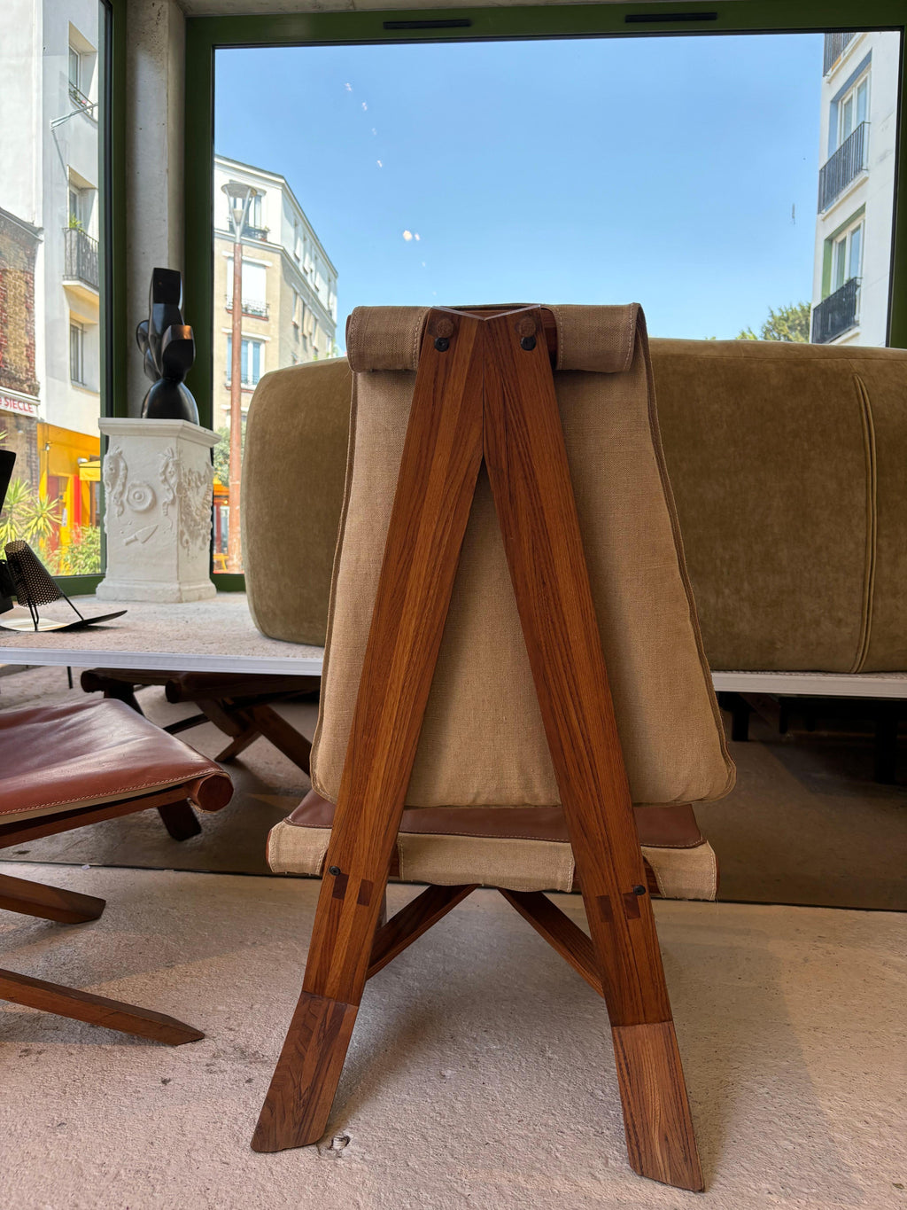 Rare pair of S46 easy chairs by Pierre Chapo