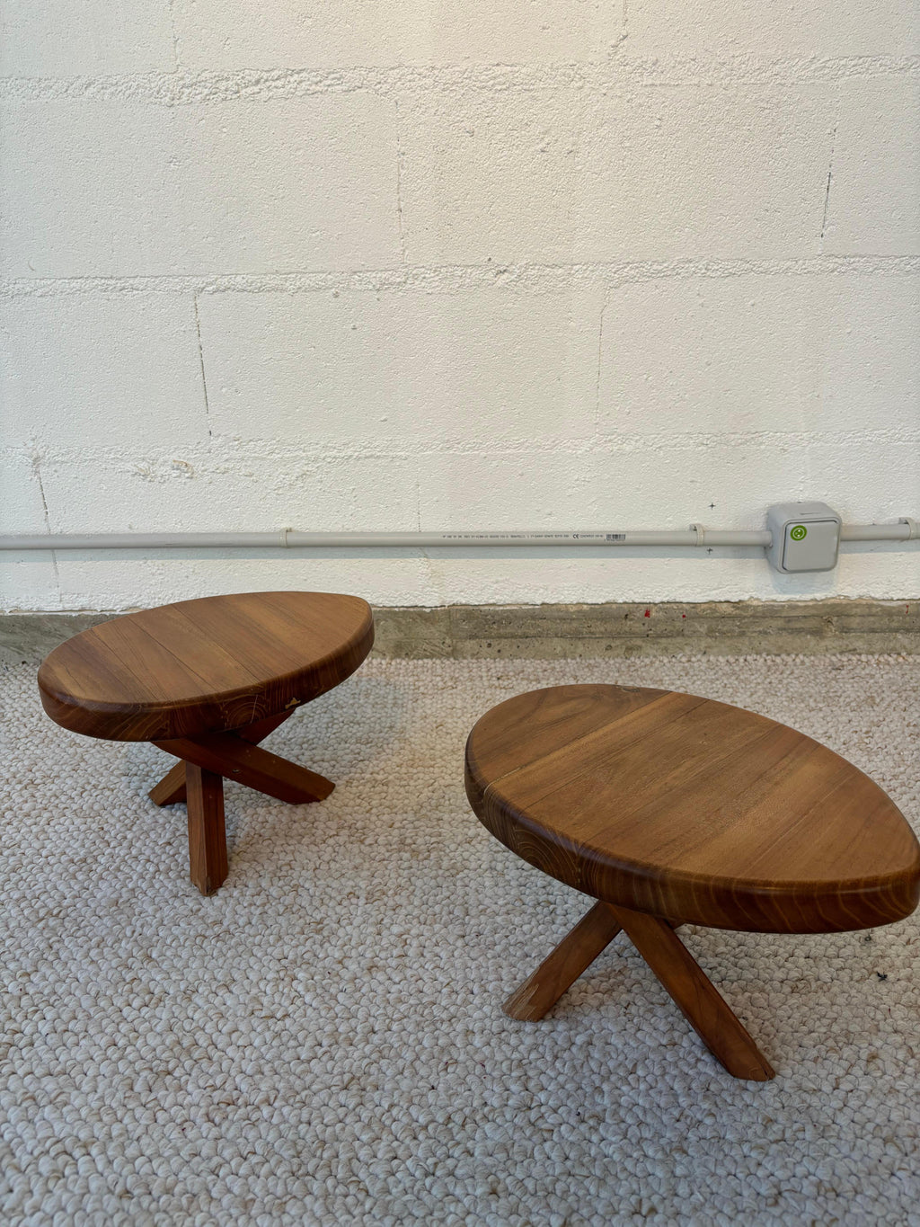 Stool or side table producted by Seltz after Pierre Chapo