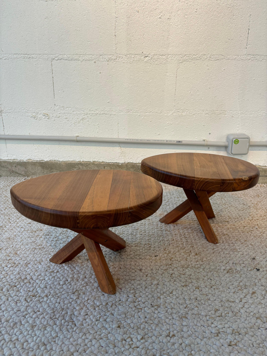 Stool or side table producted by Seltz after Pierre Chapo