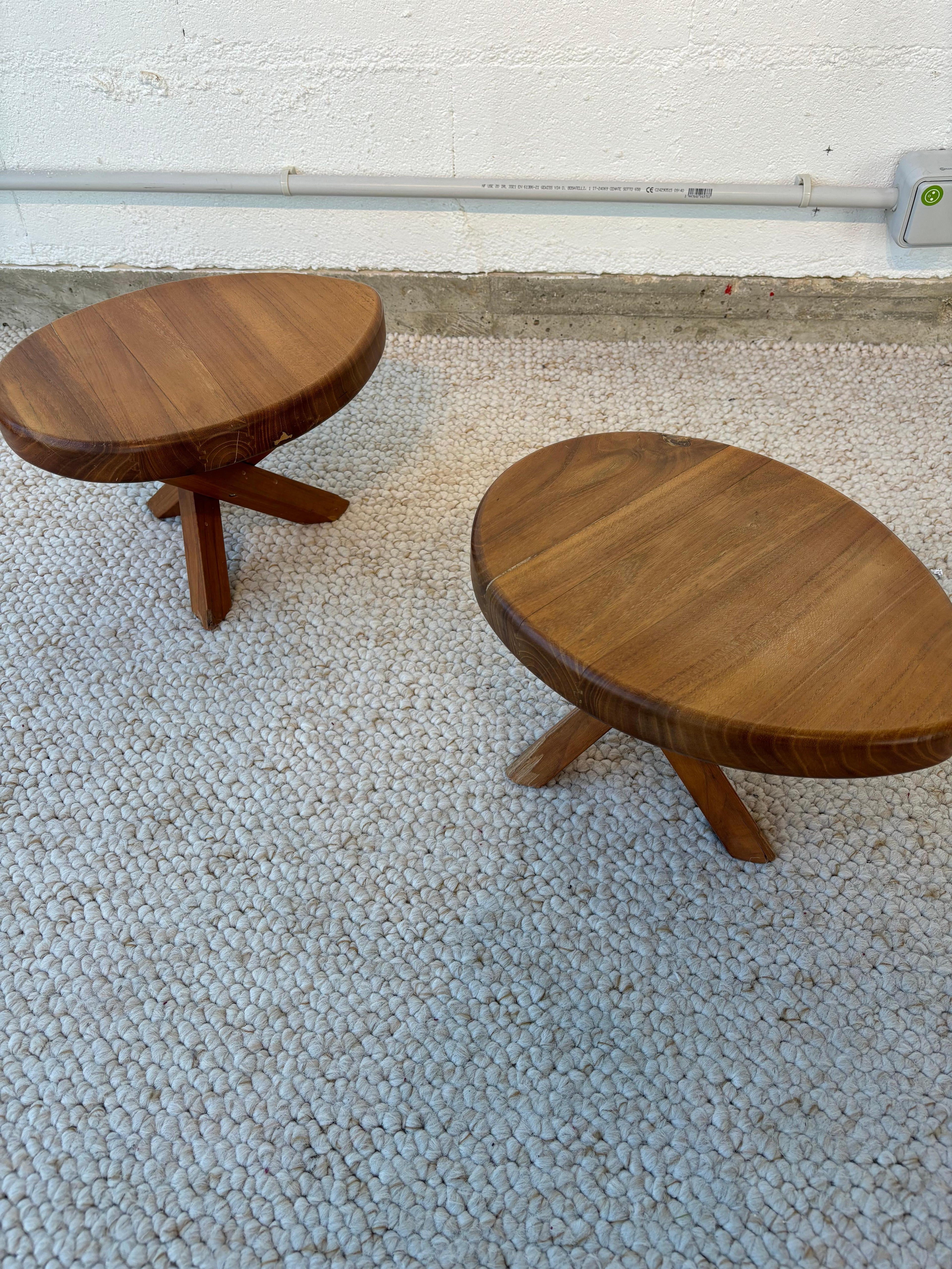 Stool or side table producted by Seltz after Pierre Chapo