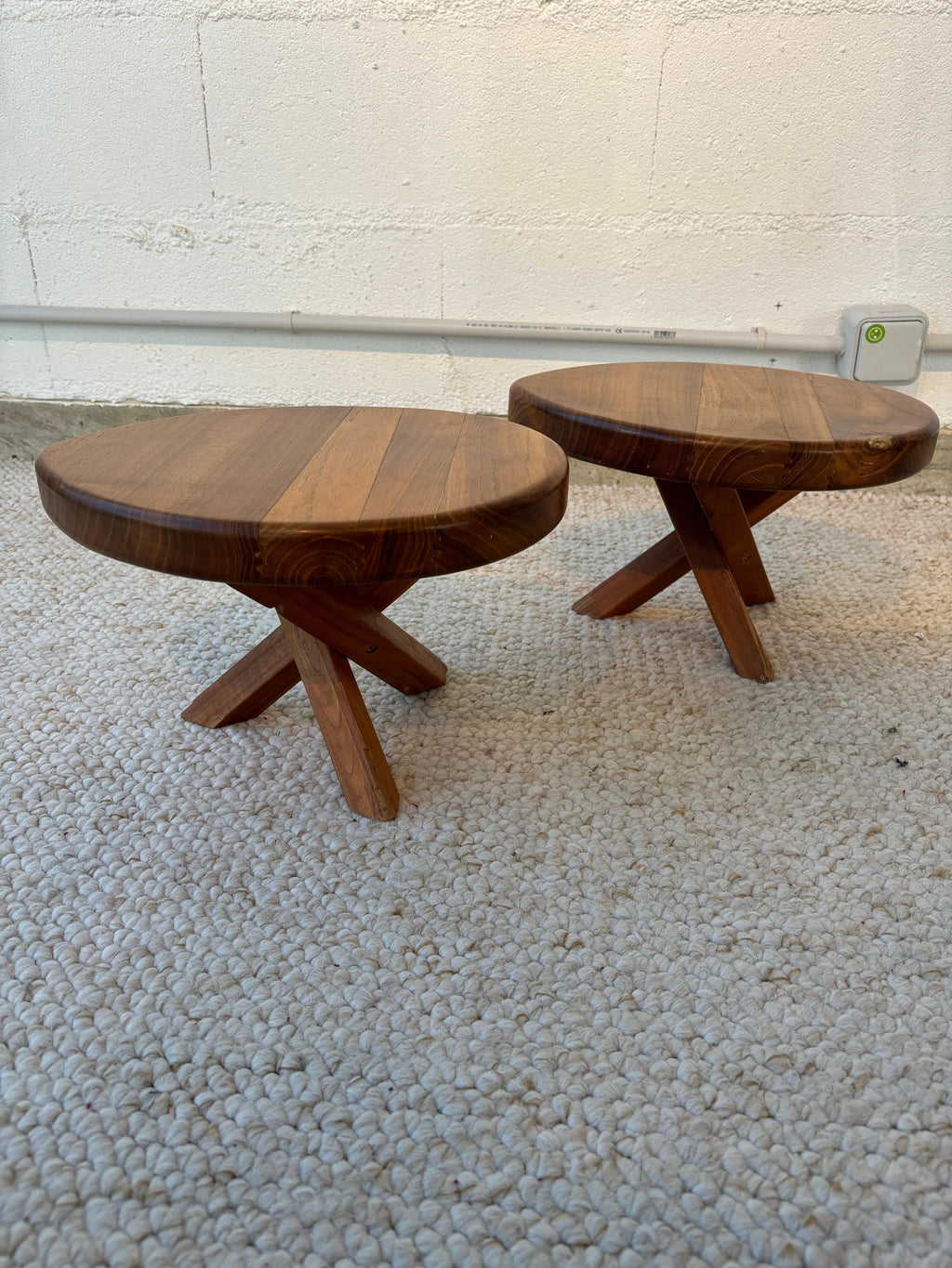 Stool or side table producted by Seltz after Pierre Chapo