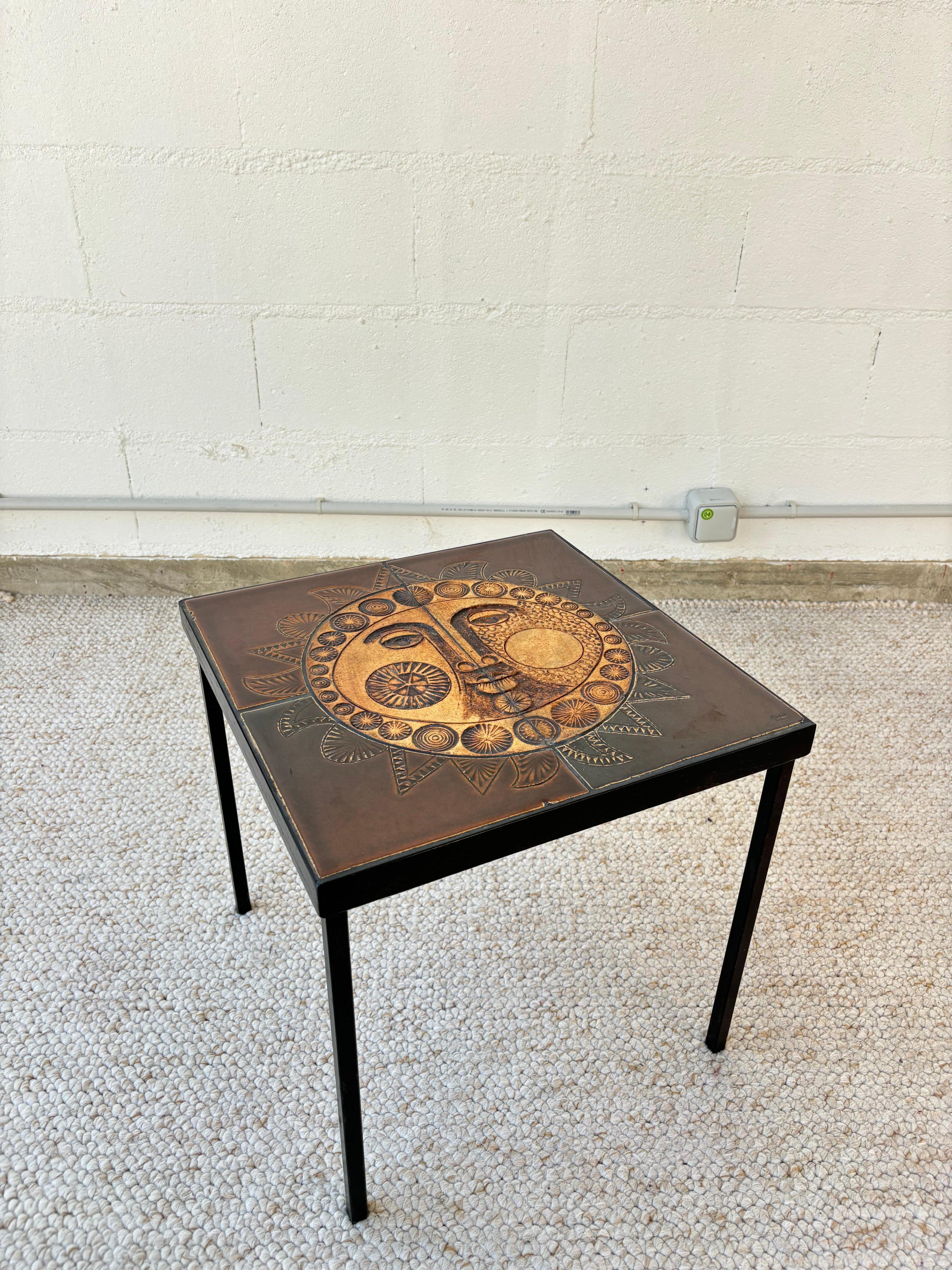 Scarce side table by Roger Capron