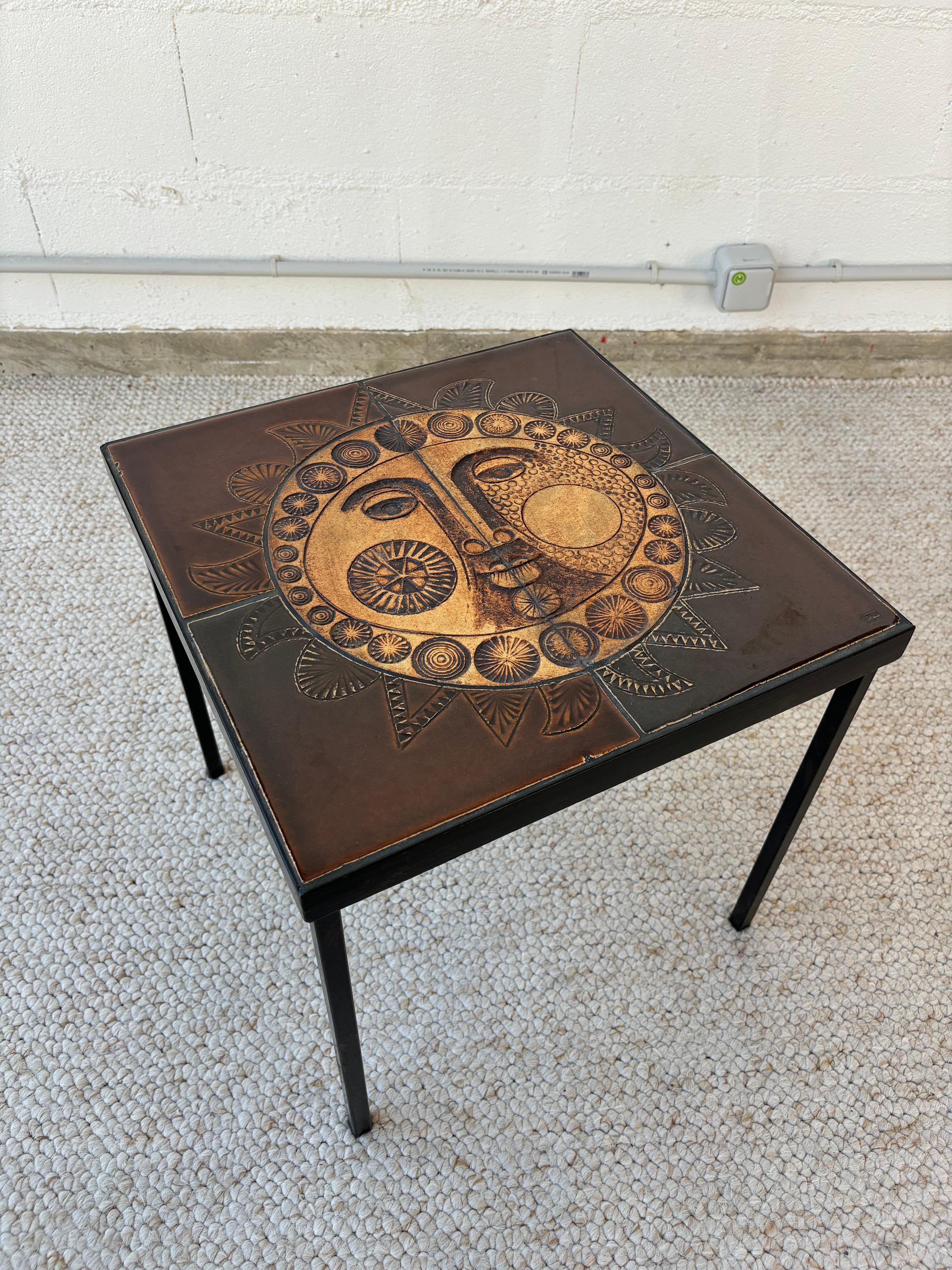 Scarce side table by Roger Capron