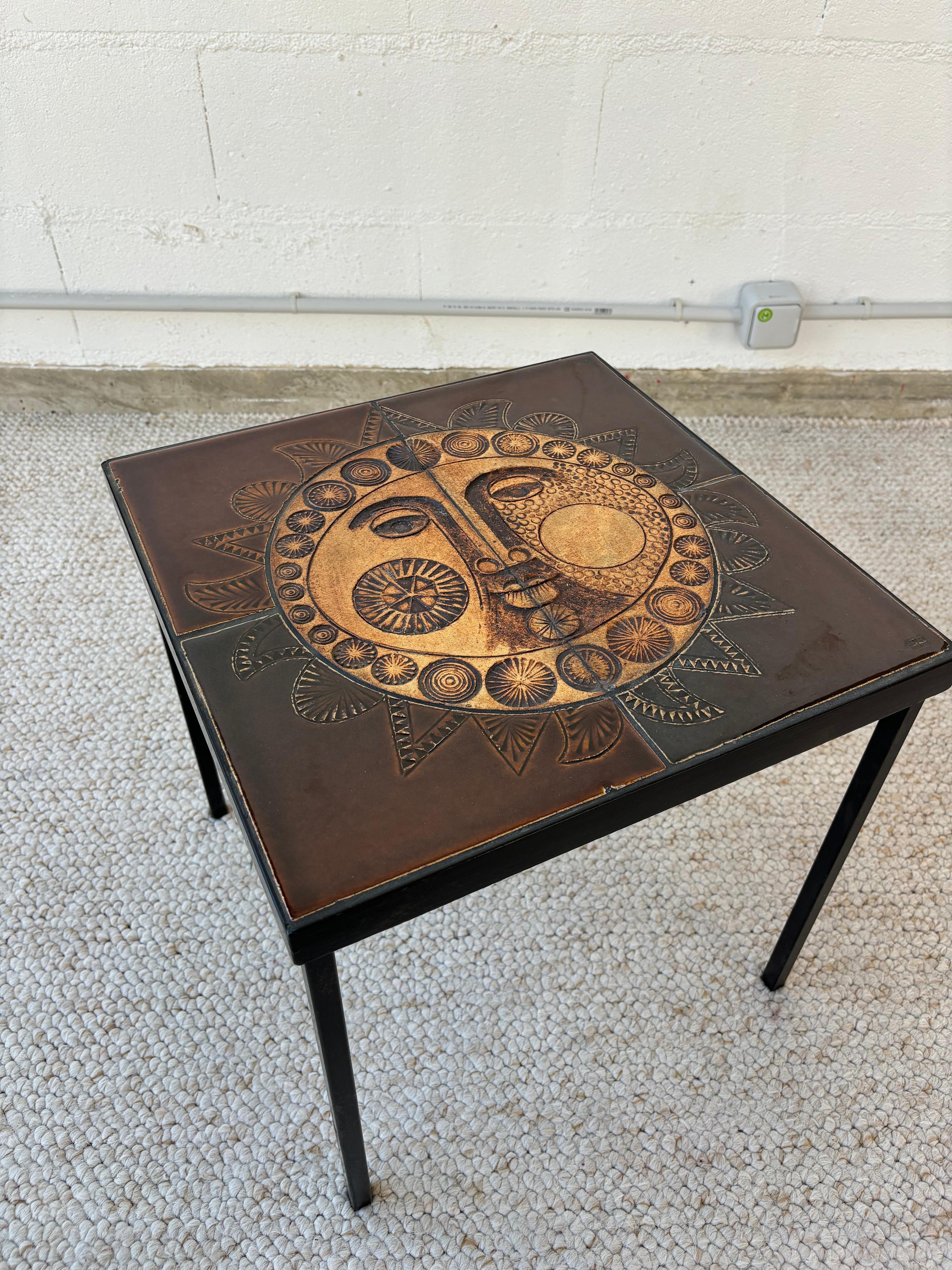 Scarce side table by Roger Capron