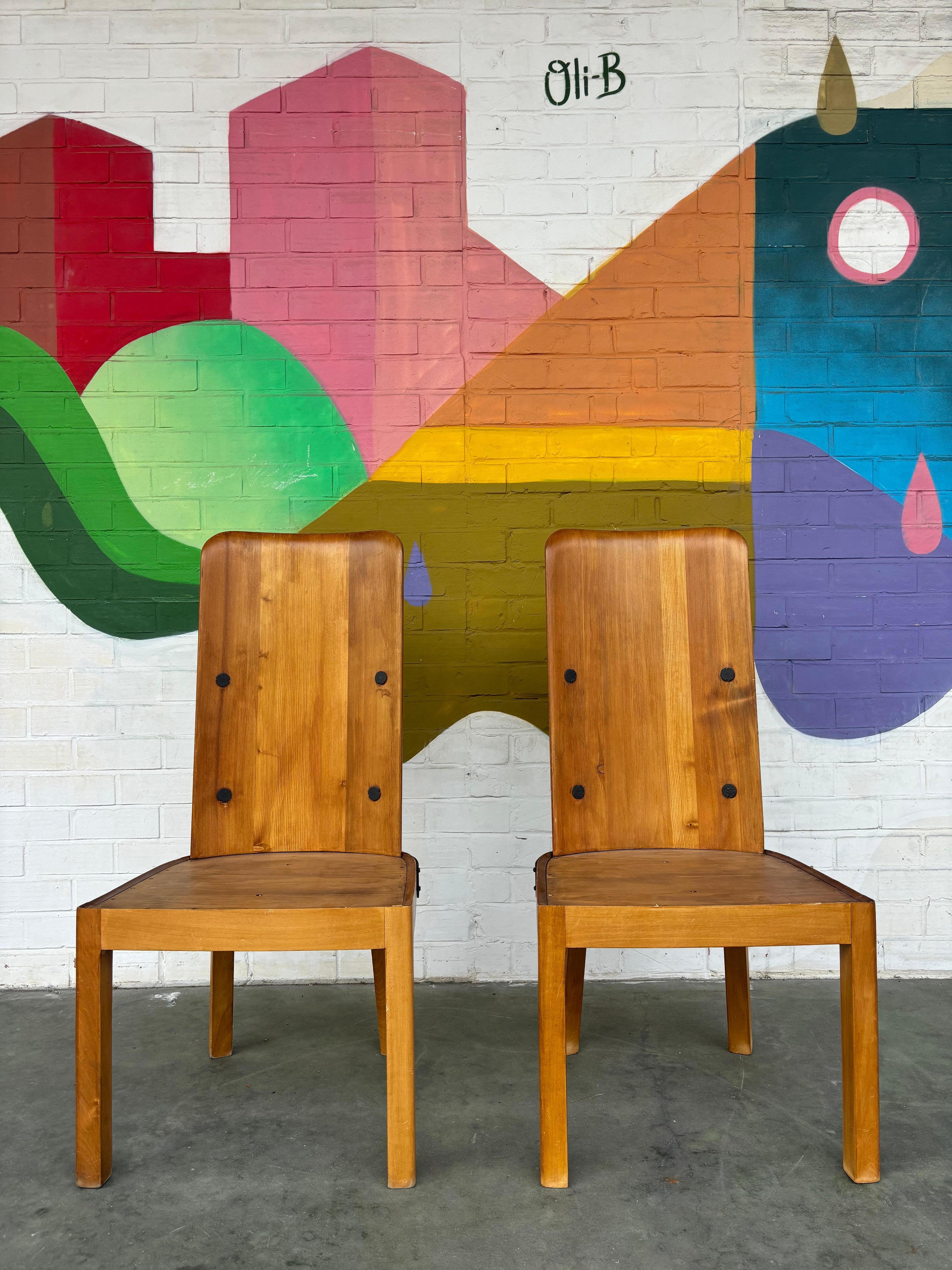 Really scarce variant of the Lovö chairs by Axel Einar Hjorth for Nordiska