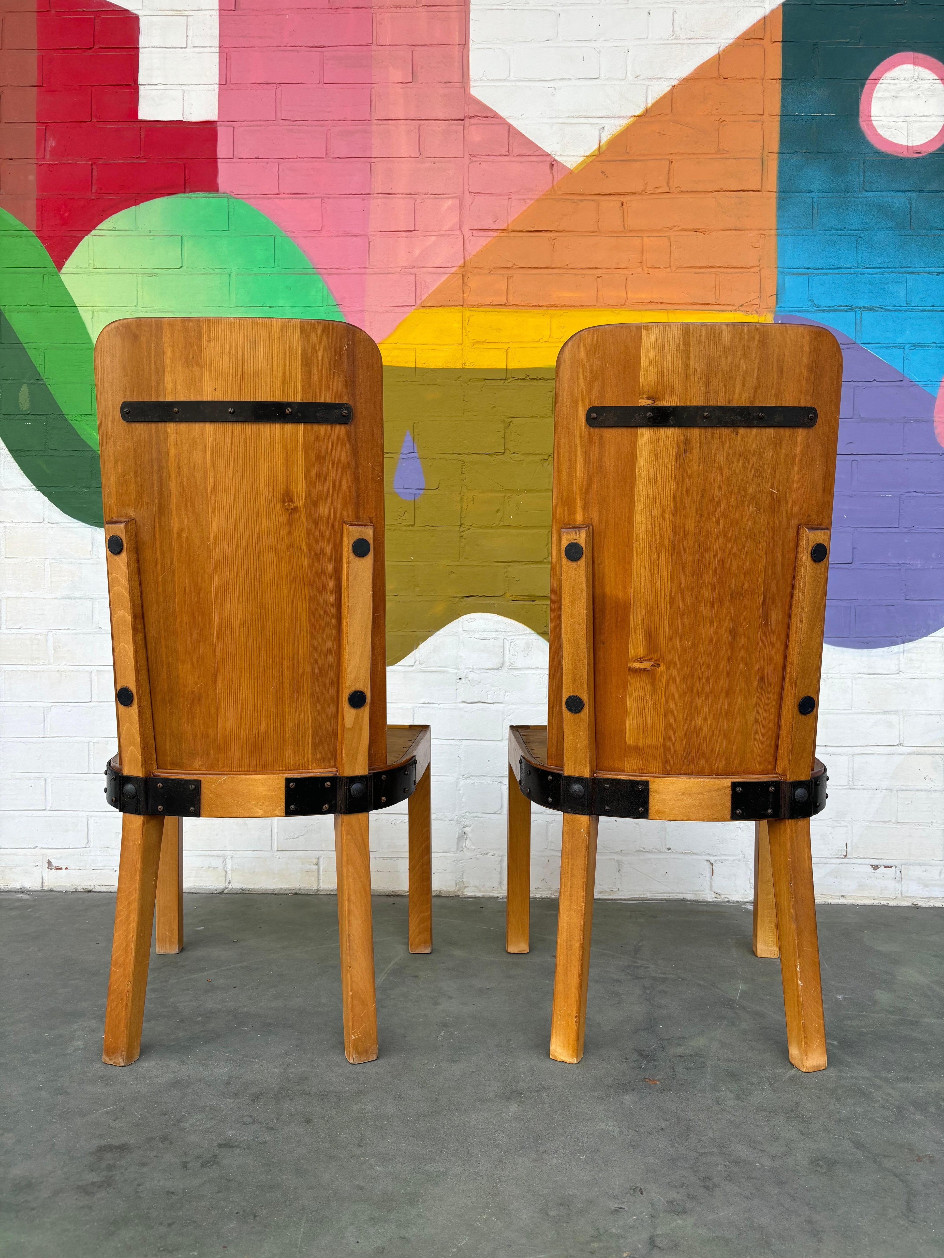 Really scarce variant of the Lovö chairs by Axel Einar Hjorth for Nordiska