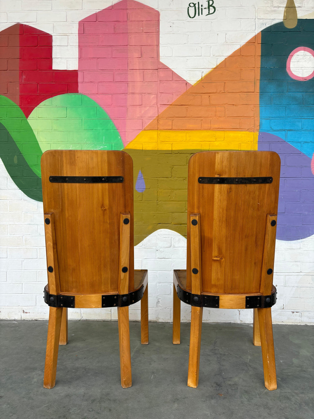 Really scarce variant of the Lovö chairs by Axel Einar Hjorth for Nordiska