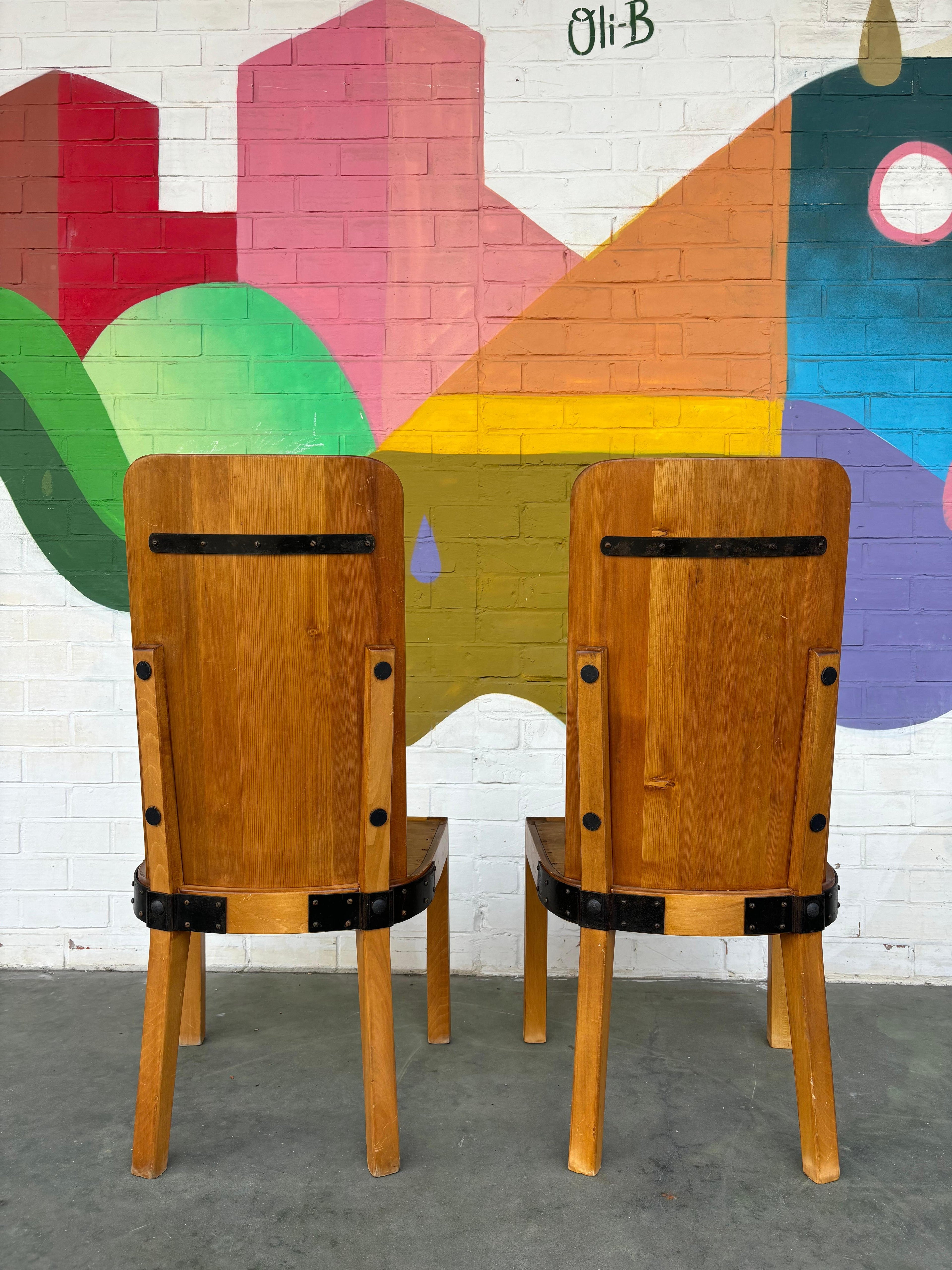 Really scarce variant of the Lovö chairs by Axel Einar Hjorth for Nordiska