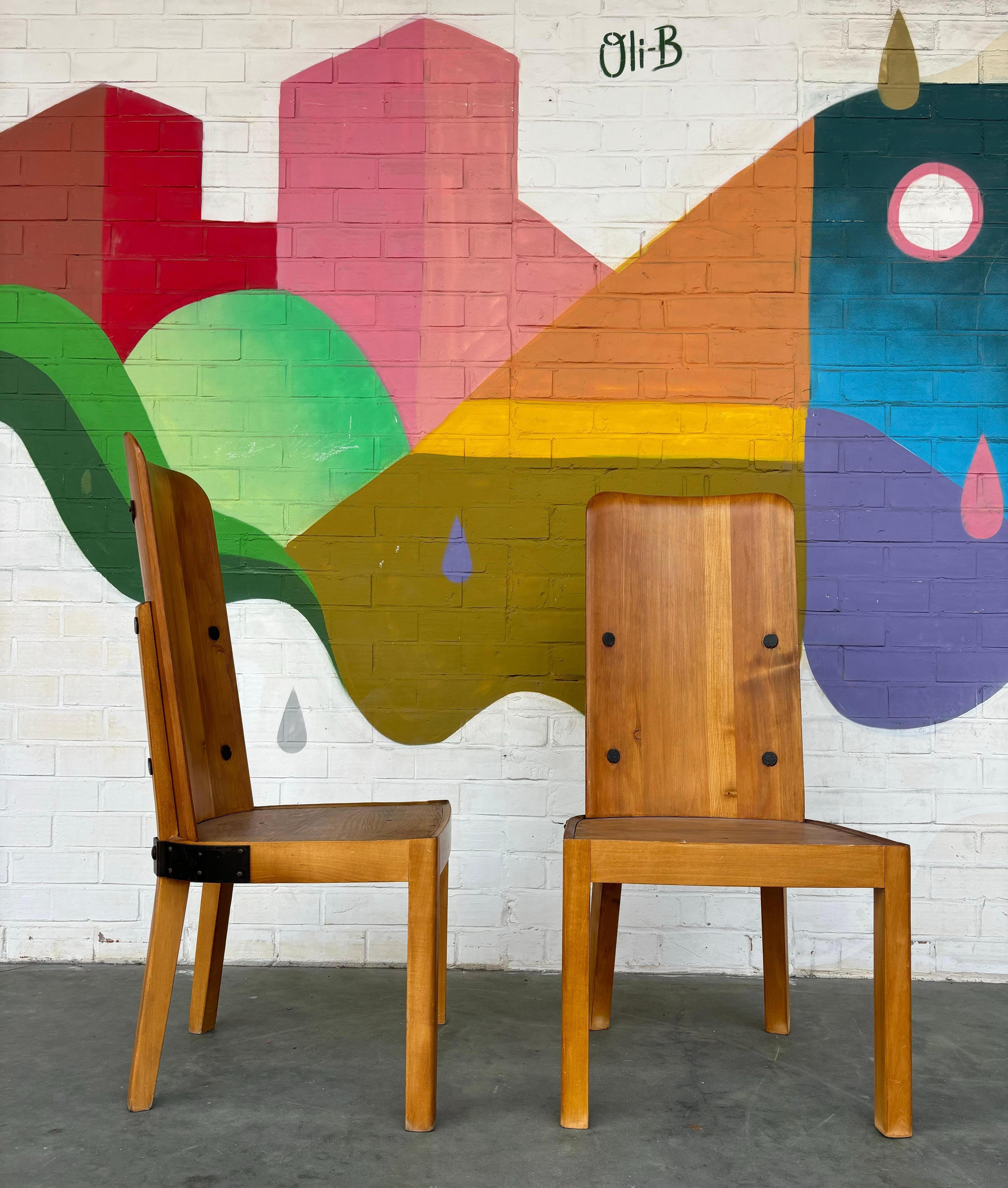 Really scarce variant of the Lovö chairs by Axel Einar Hjorth for Nordiska