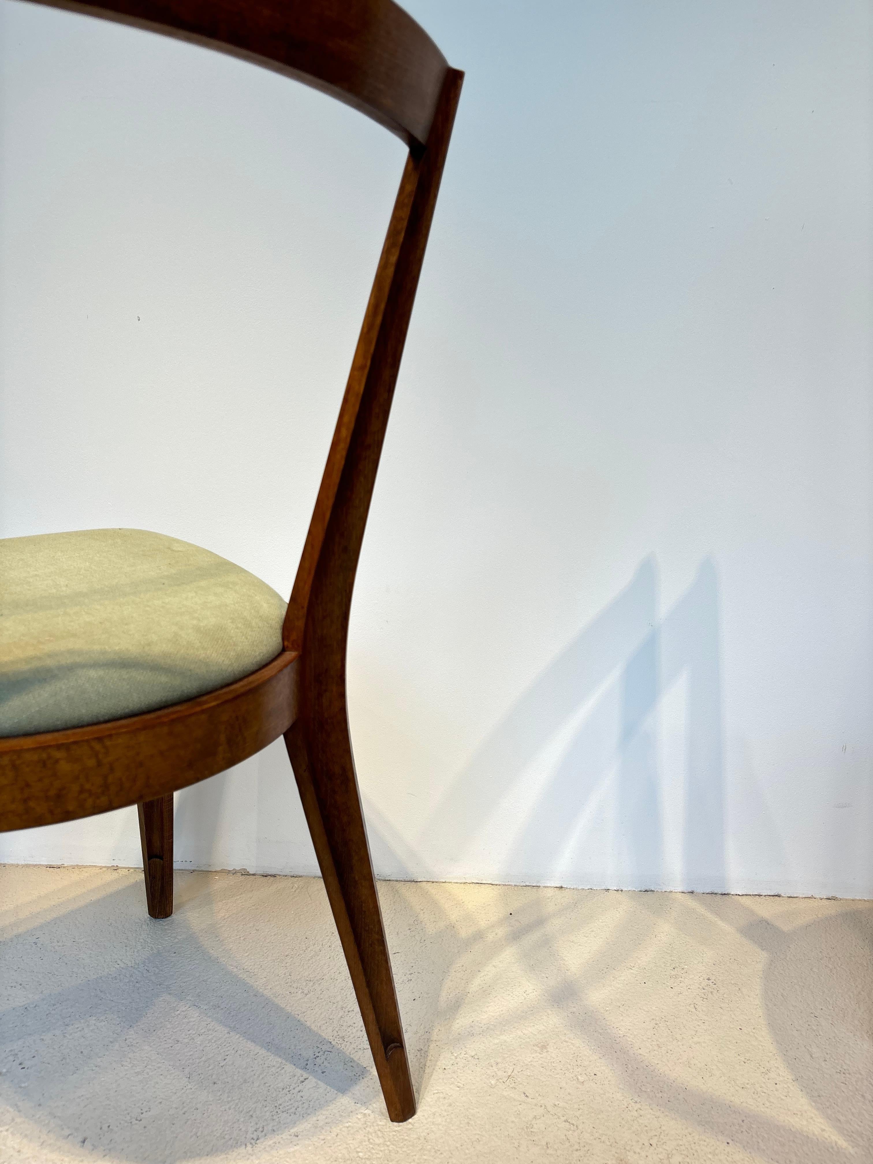 Rare set of six chairs by Gio Ponti model 504 circa 1943