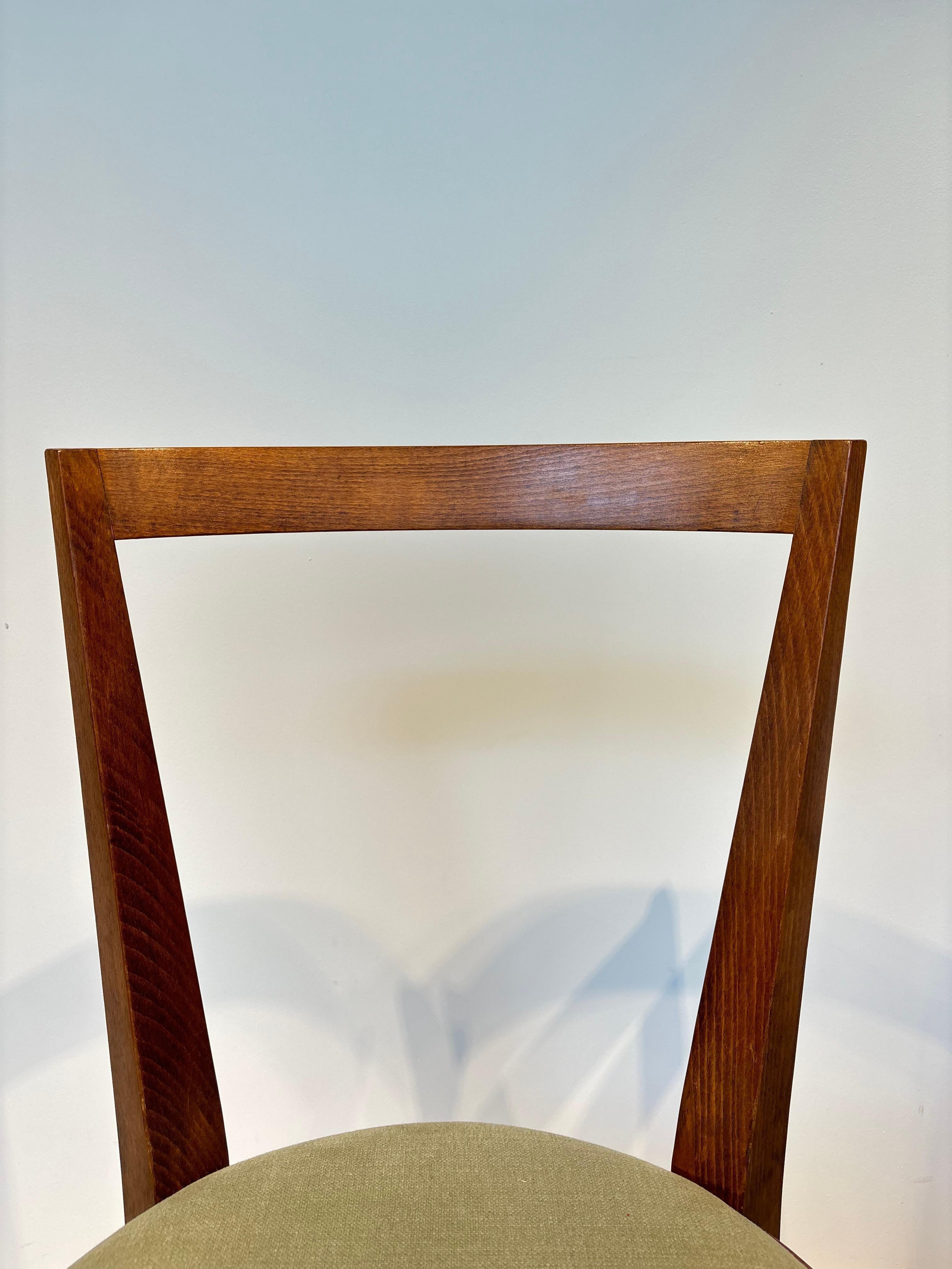 Rare set of six chairs by Gio Ponti model 504 circa 1943