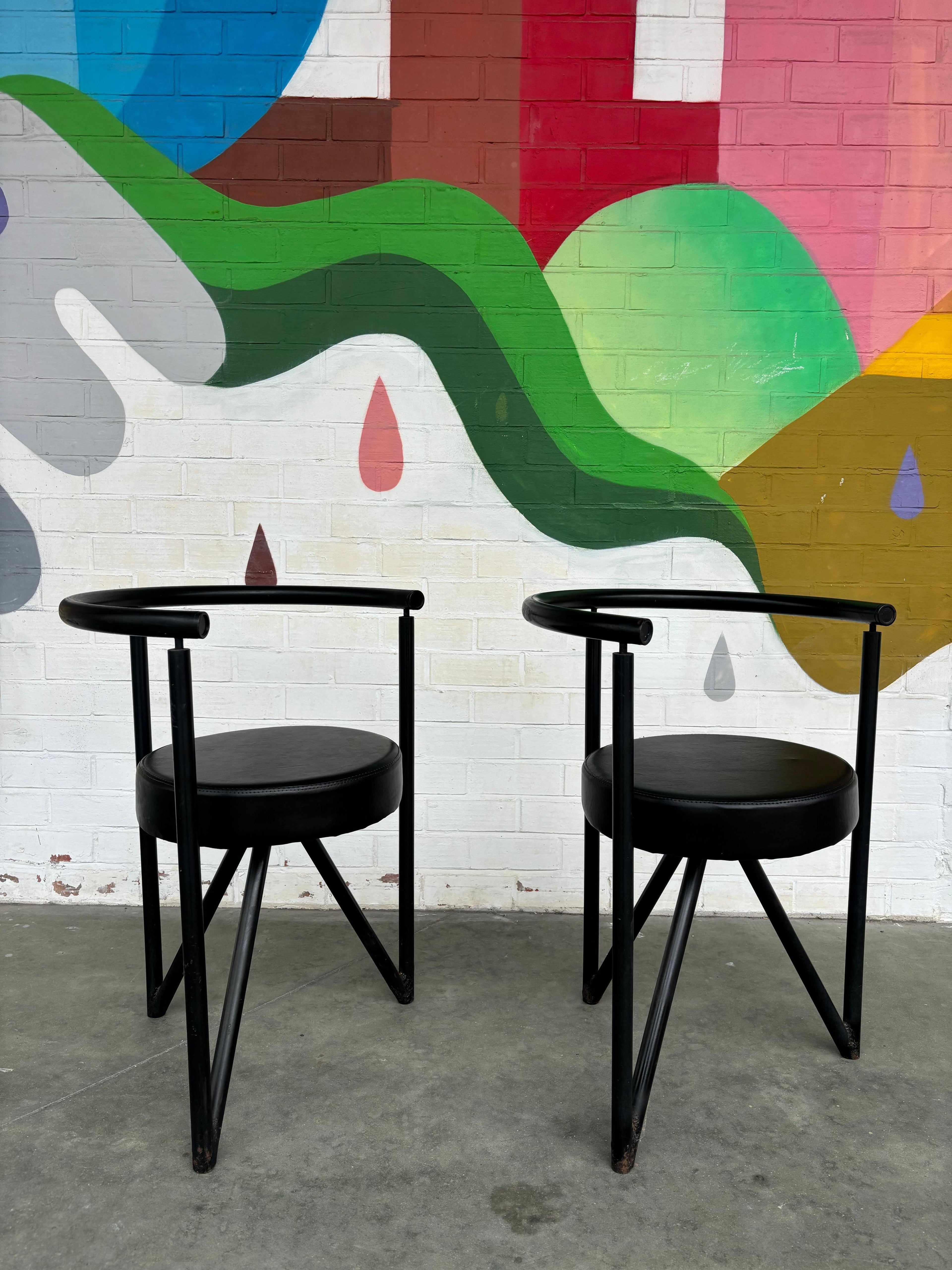 Pair of miss dorn chair by Philippe Starck