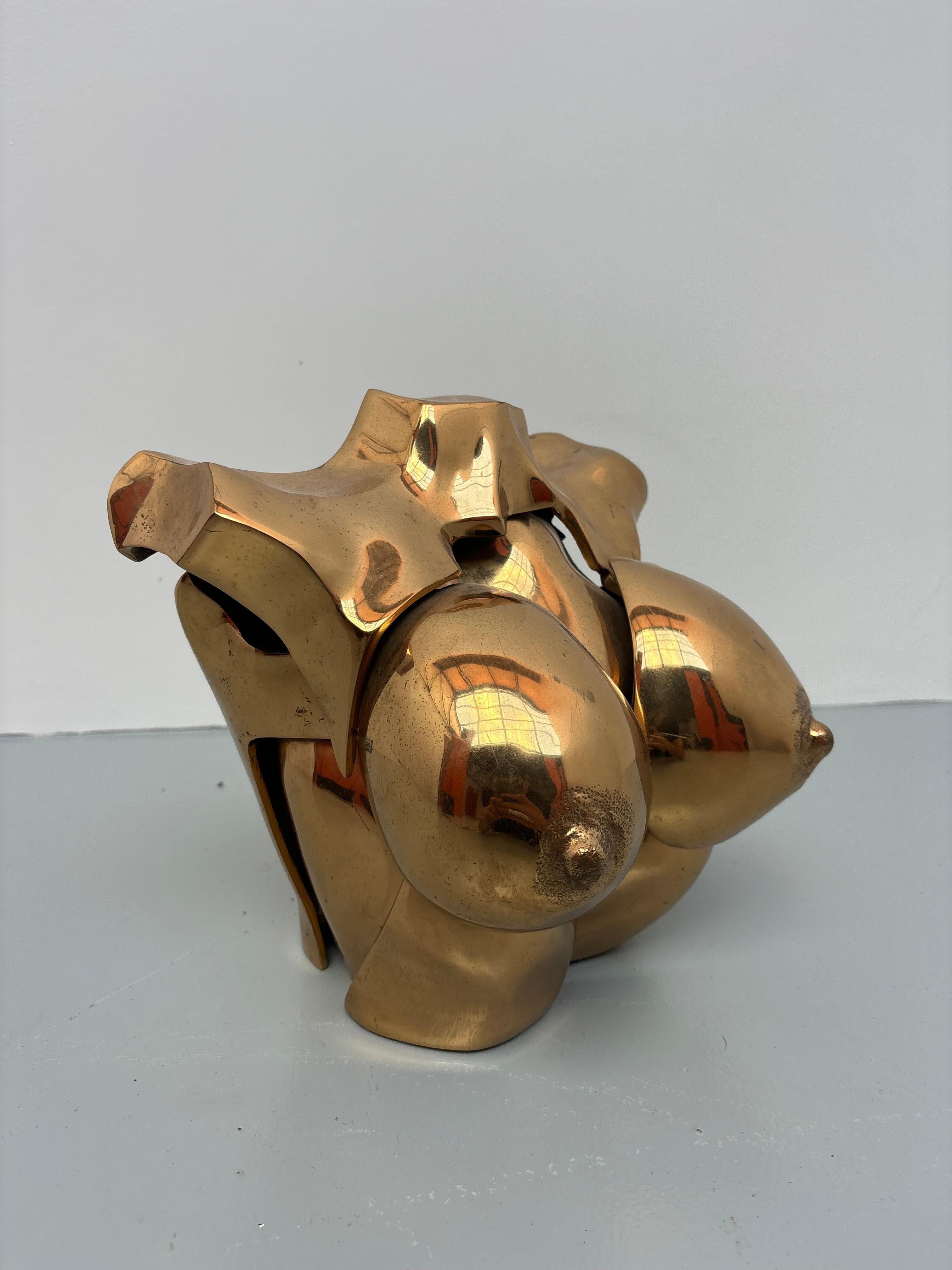 Woman bust in bronze by Michel Jaubert