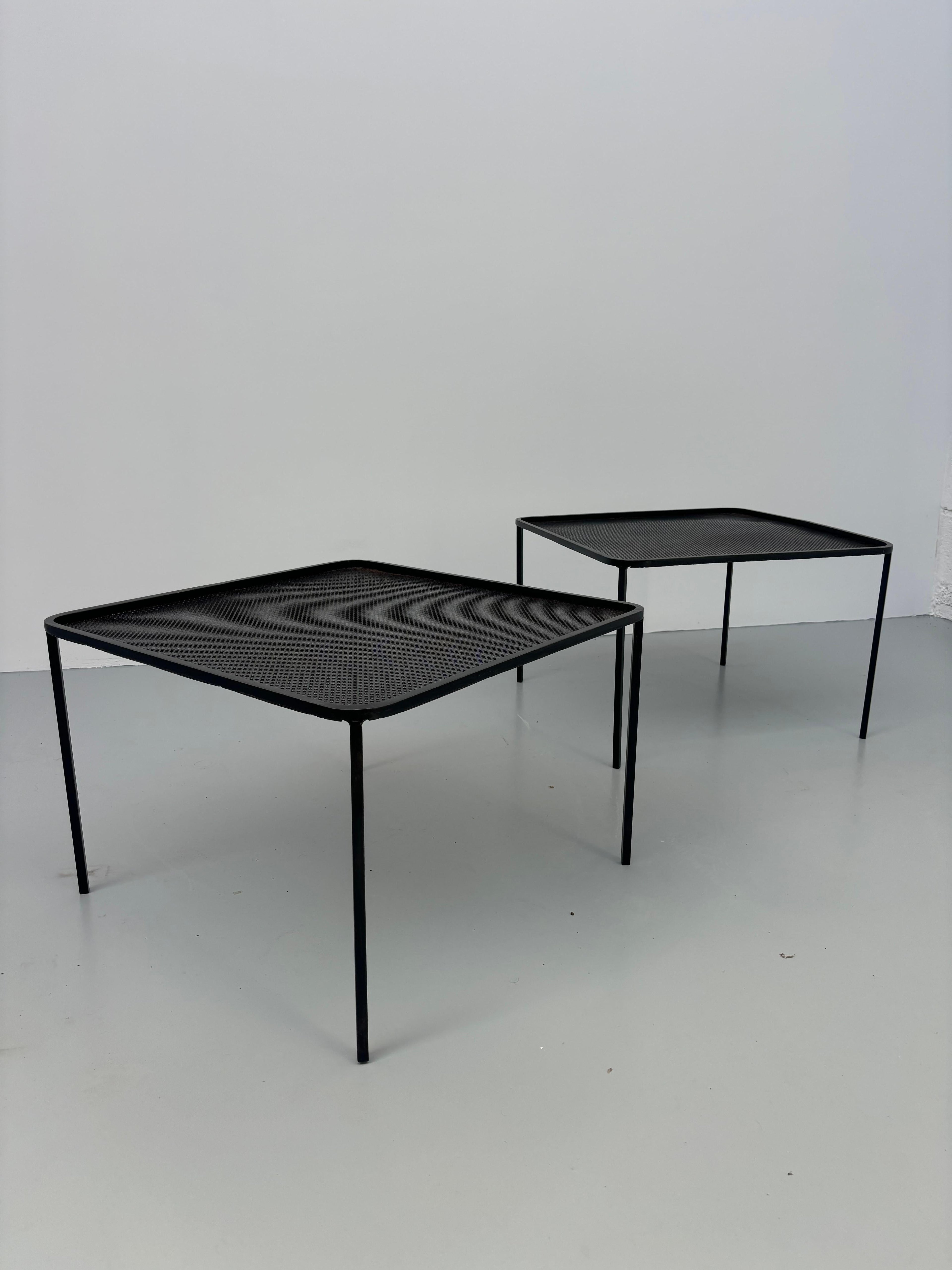 Pair of side tables by Mathieu Matégot