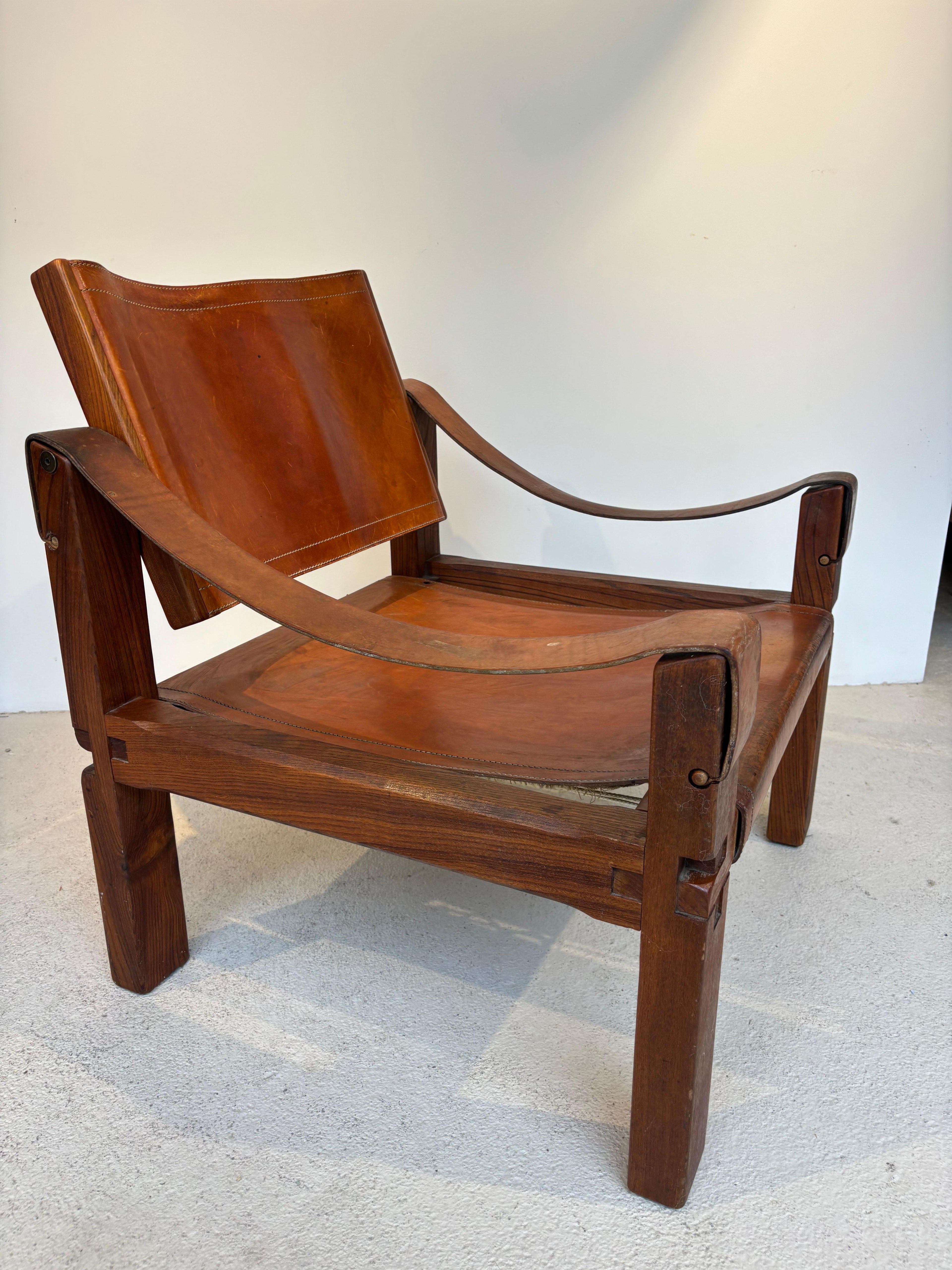 S10 armchair by Pierre Chapo with great patina