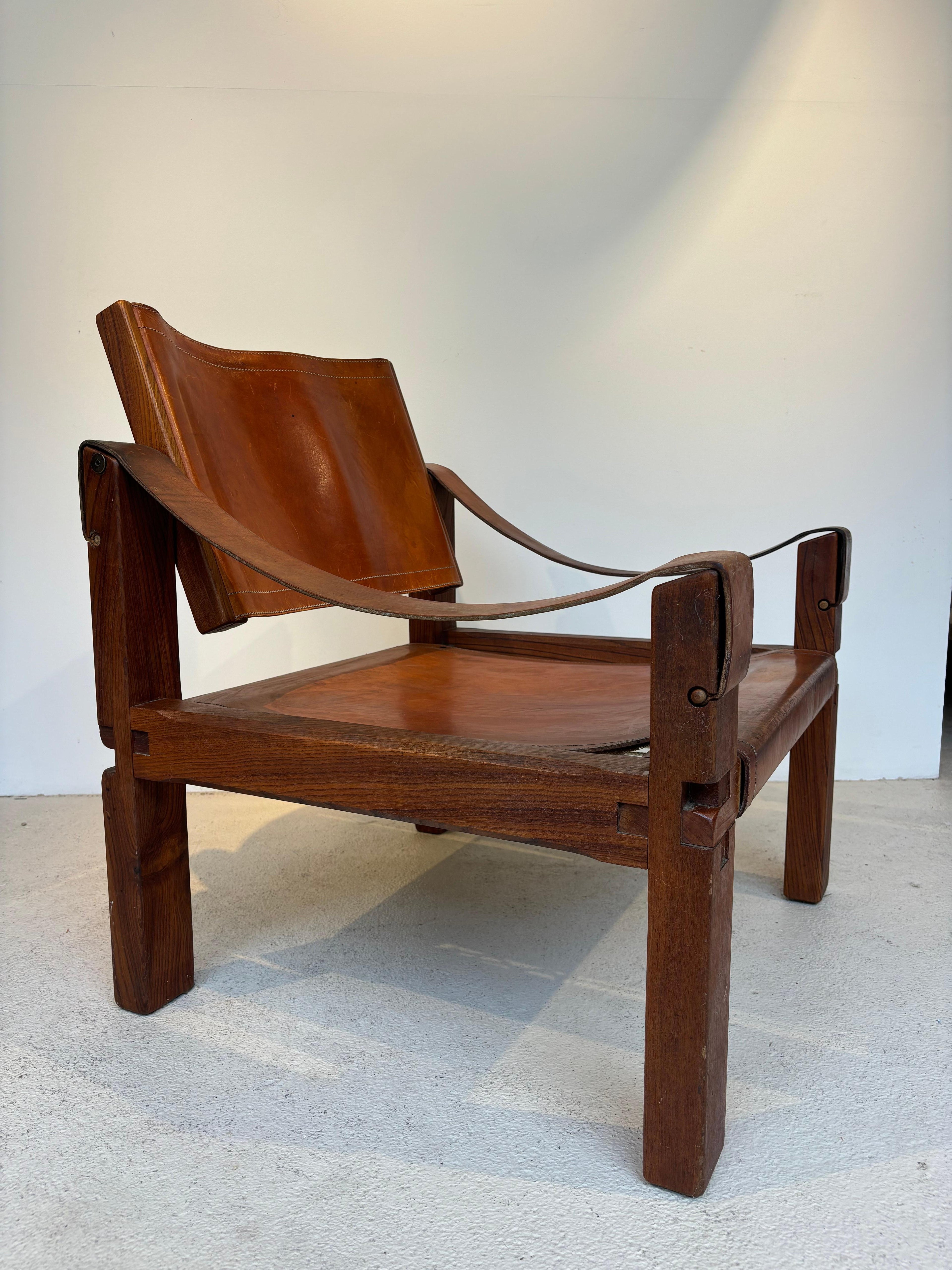 S10 armchair by Pierre Chapo with great patina