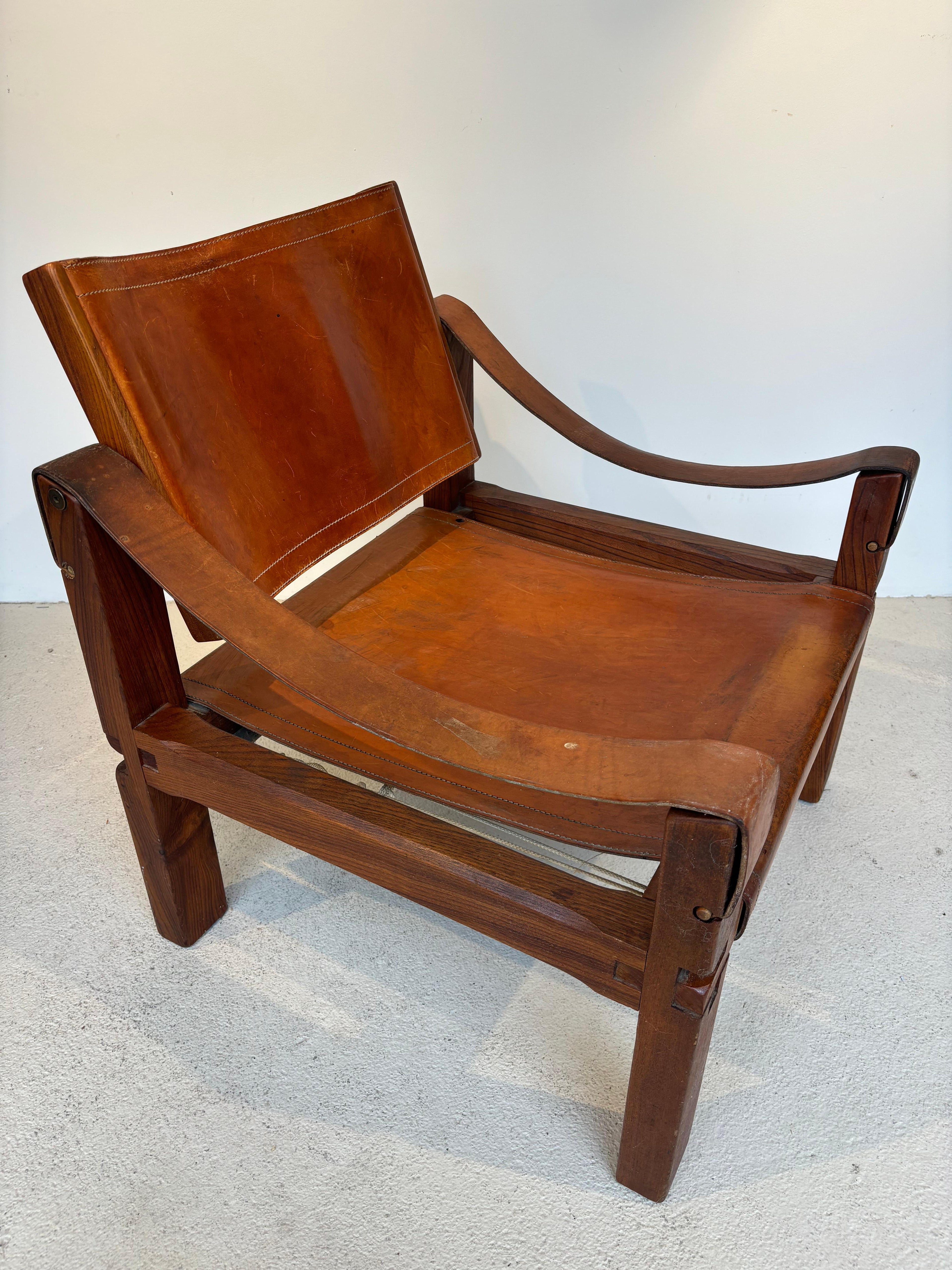 S10 armchair by Pierre Chapo with great patina