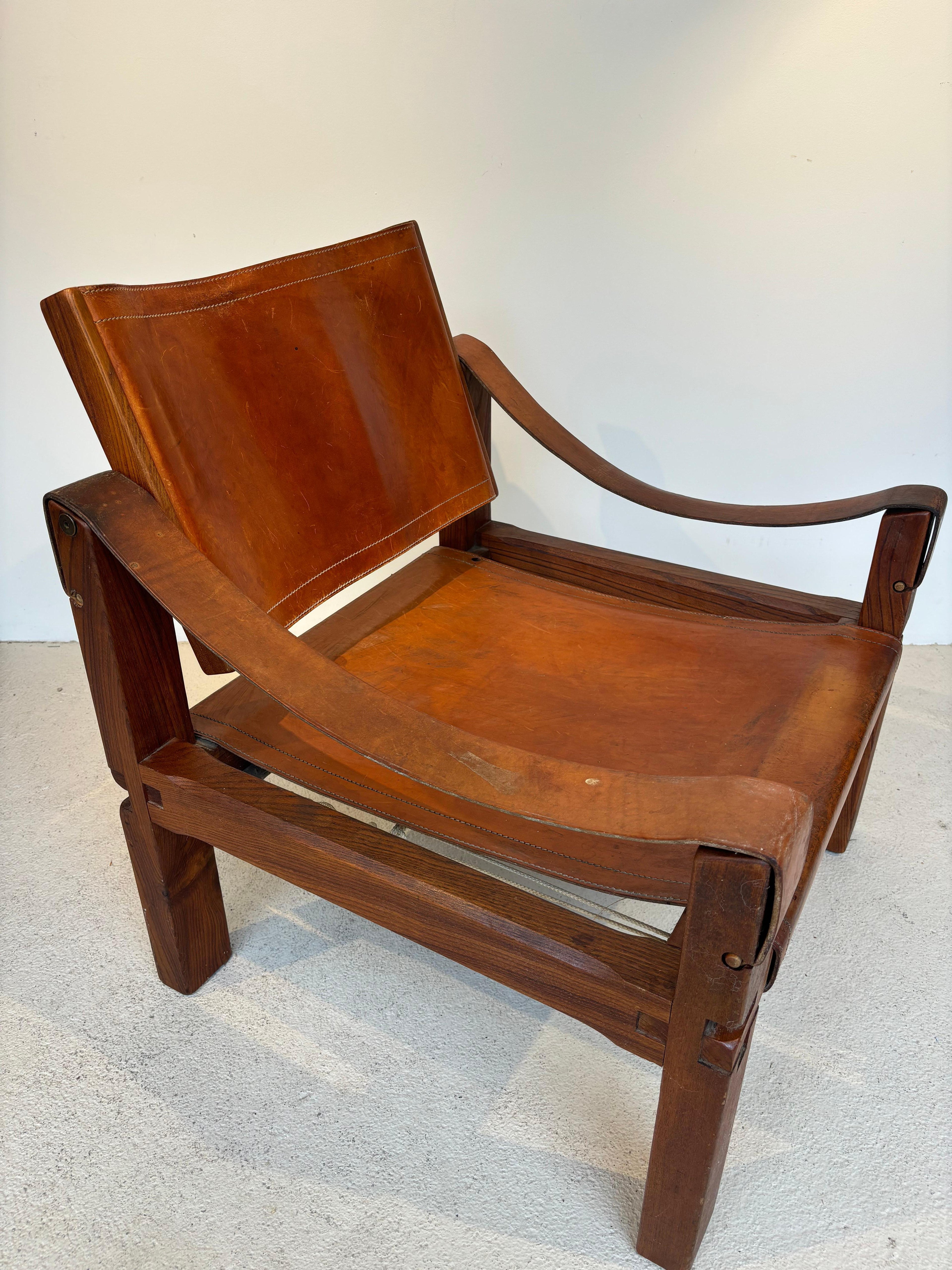 S10 armchair by Pierre Chapo with great patina