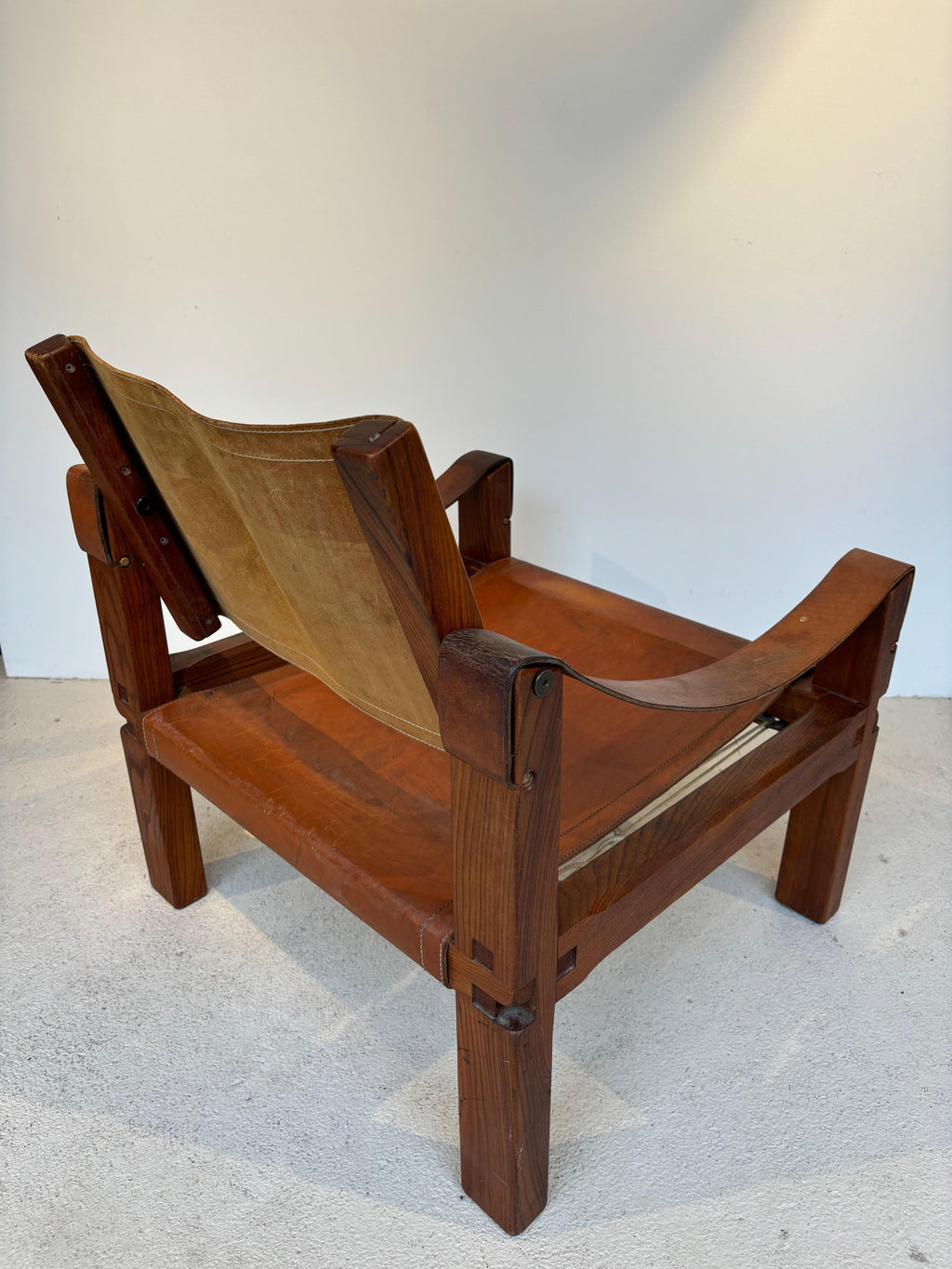 S10 armchair by Pierre Chapo with great patina